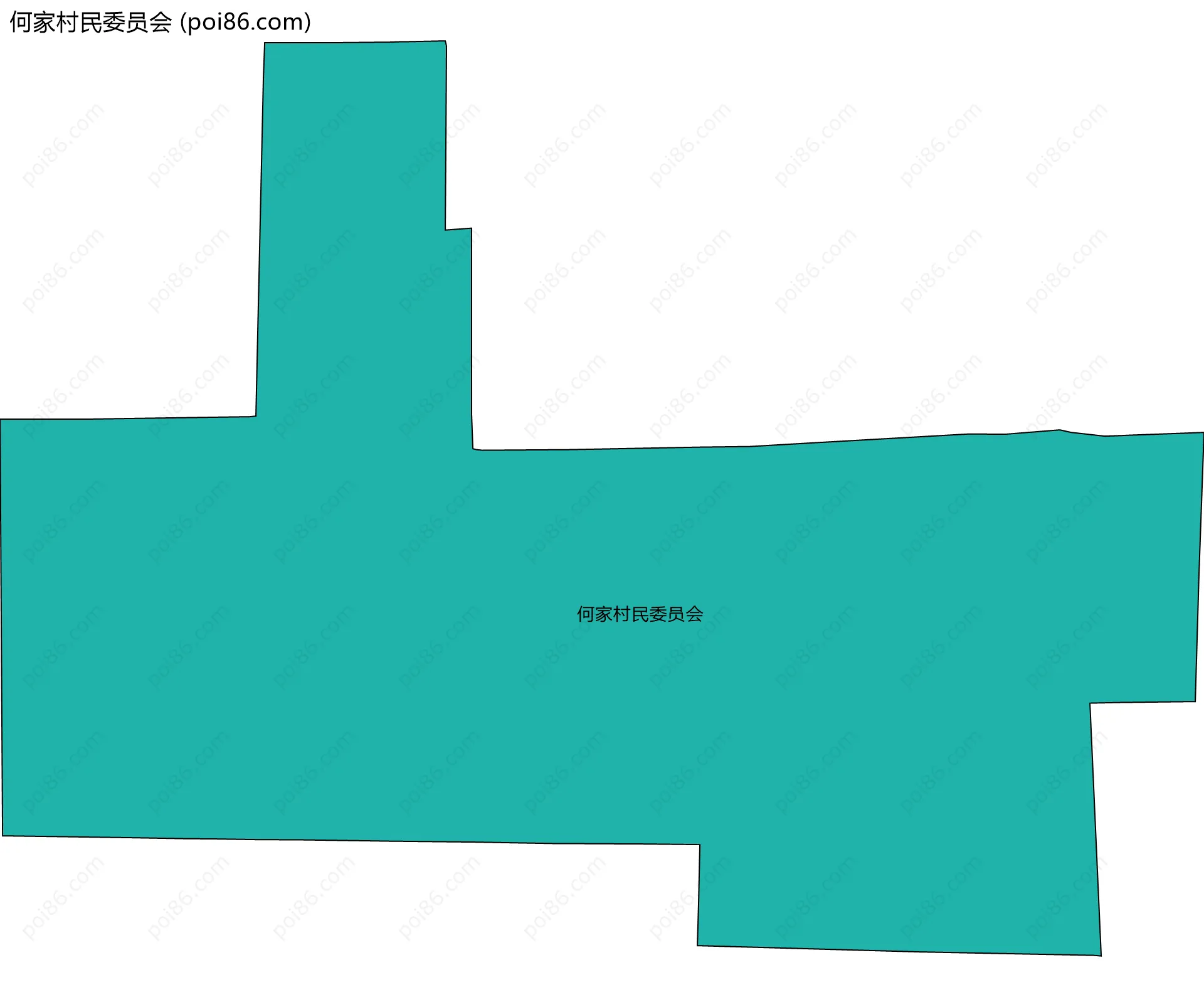 何家村民委员会边界地图
