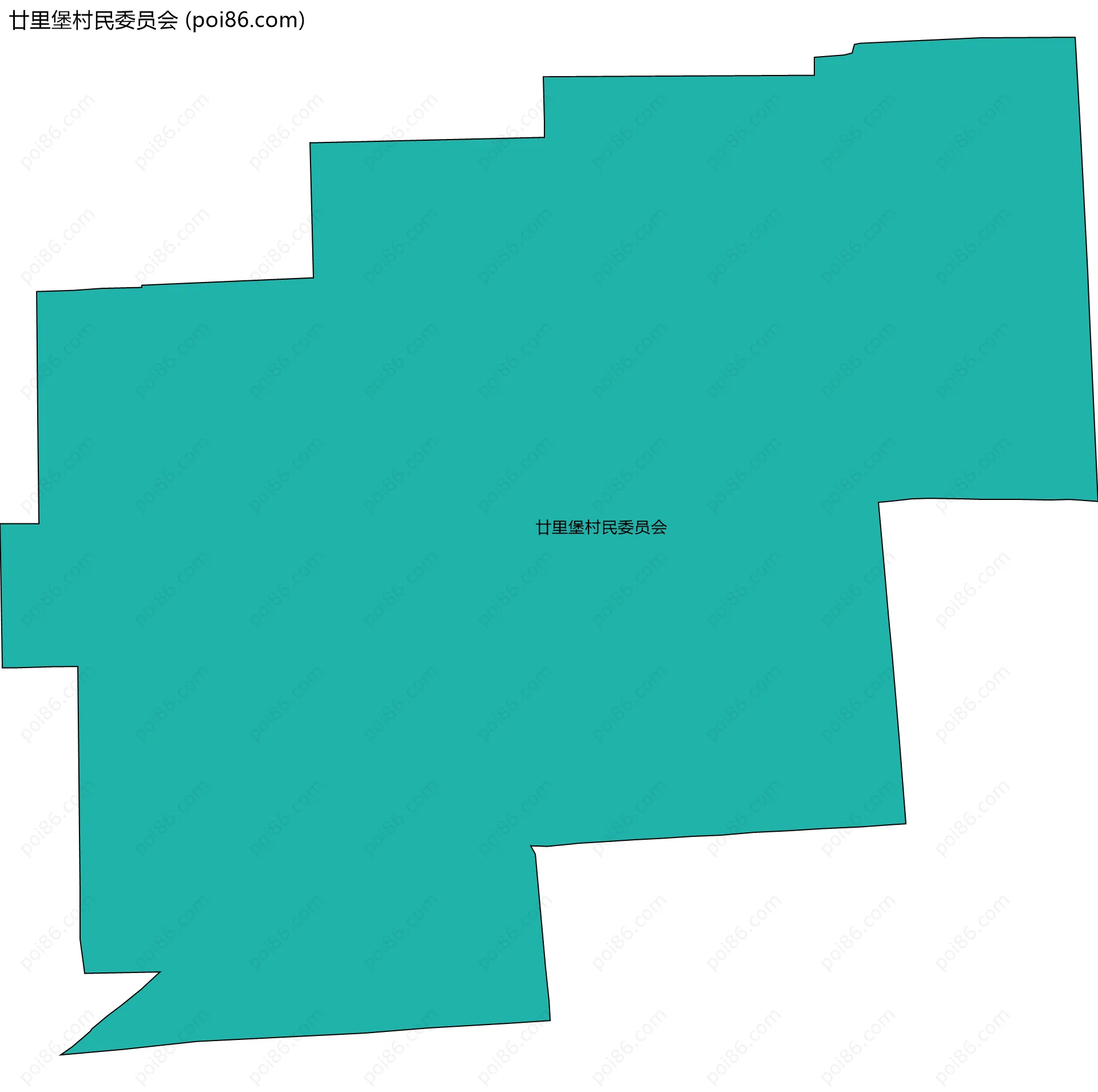 廿里堡村民委员会边界地图