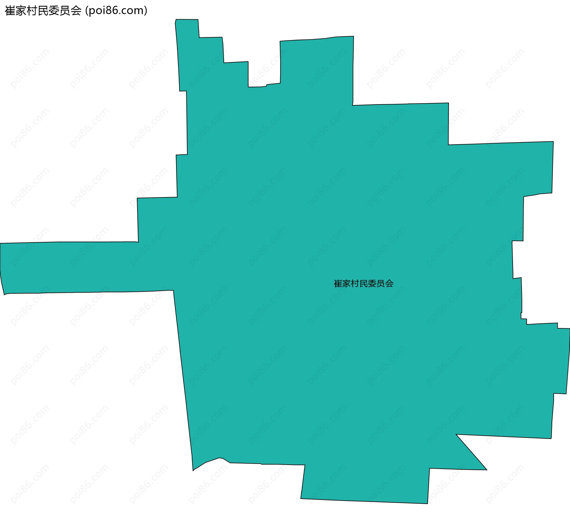 崔家村民委员会边界地图