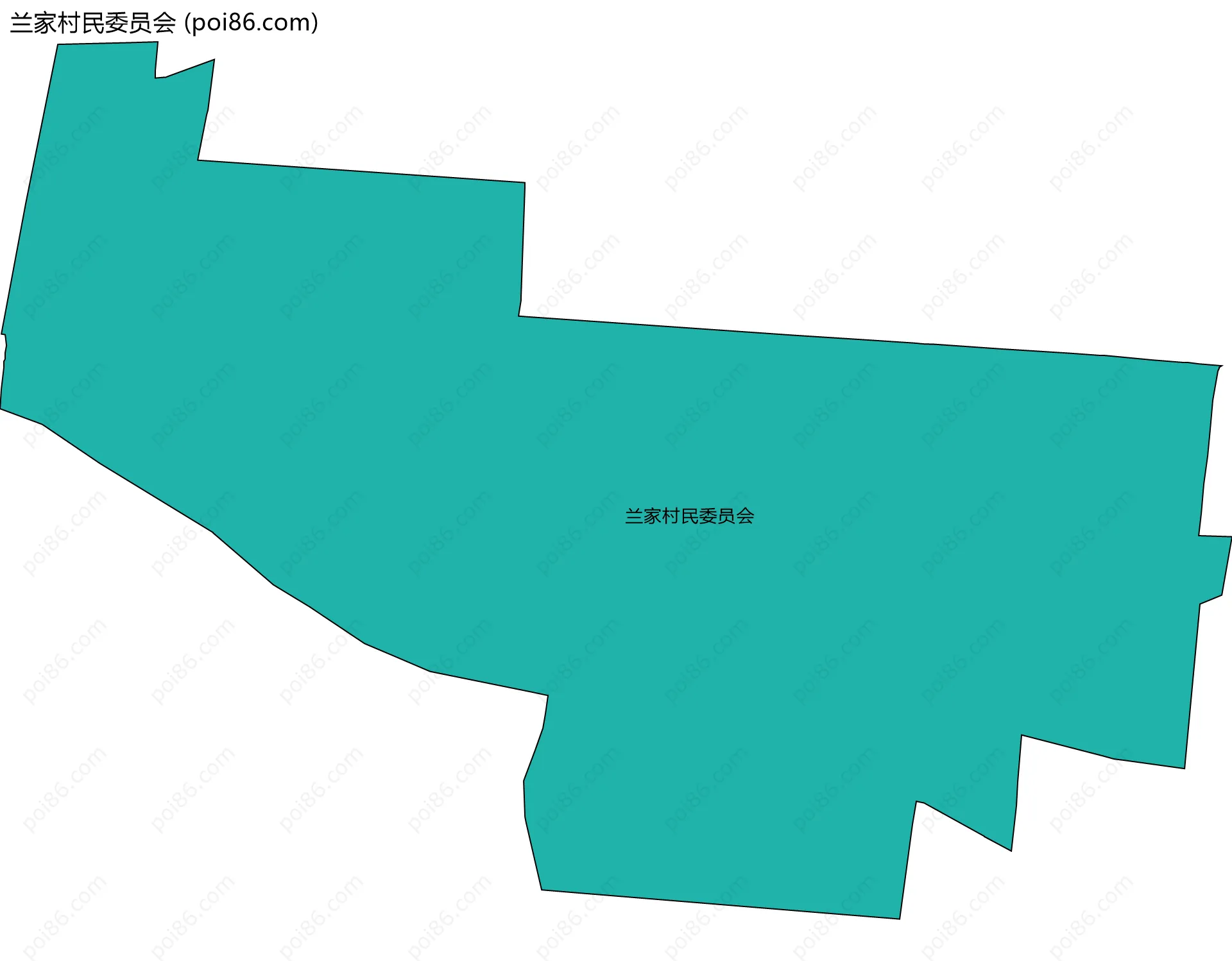 兰家村民委员会边界地图