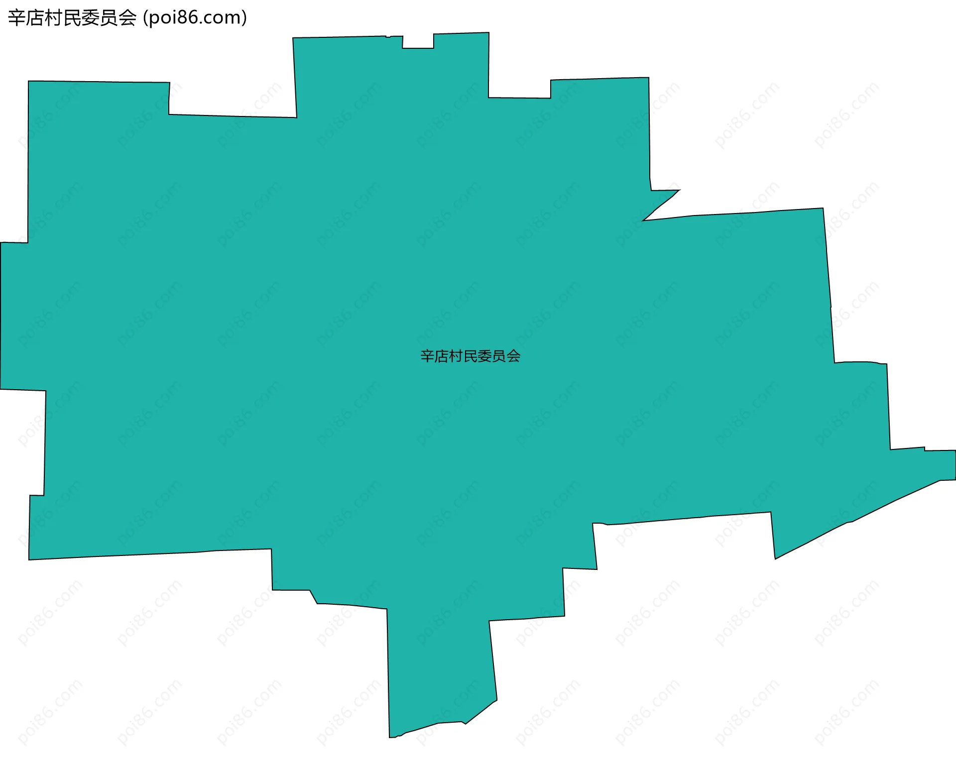 辛店村民委员会边界地图