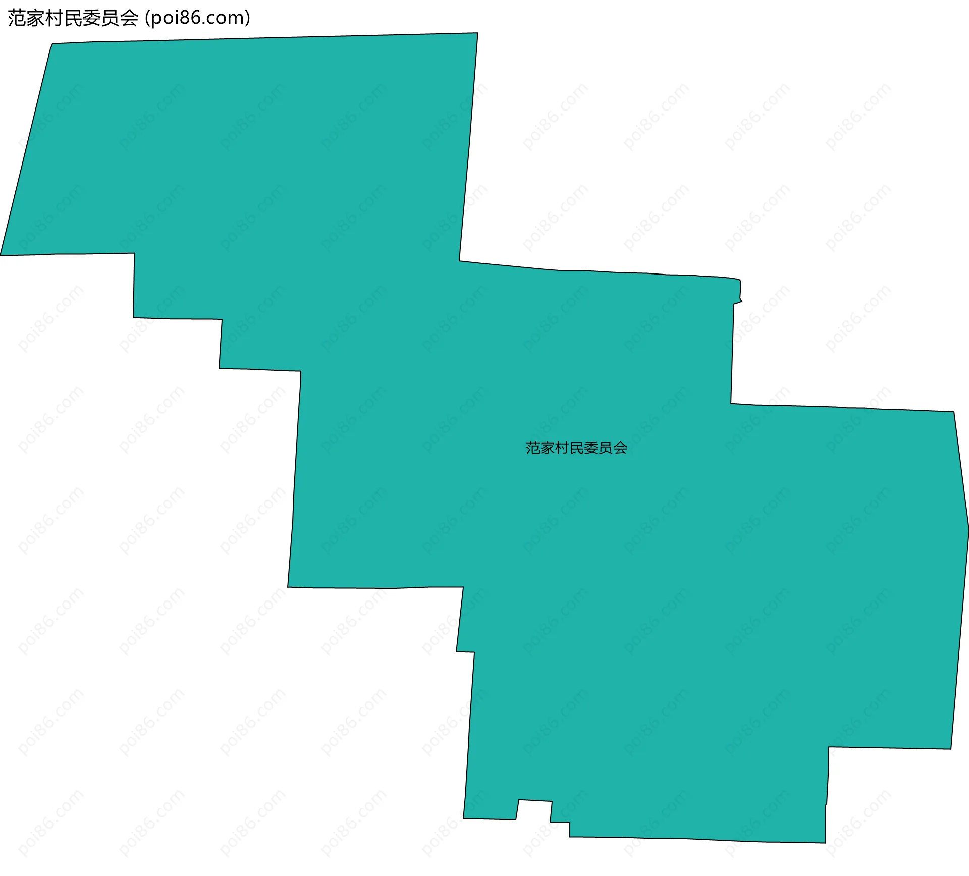 范家村民委员会边界地图
