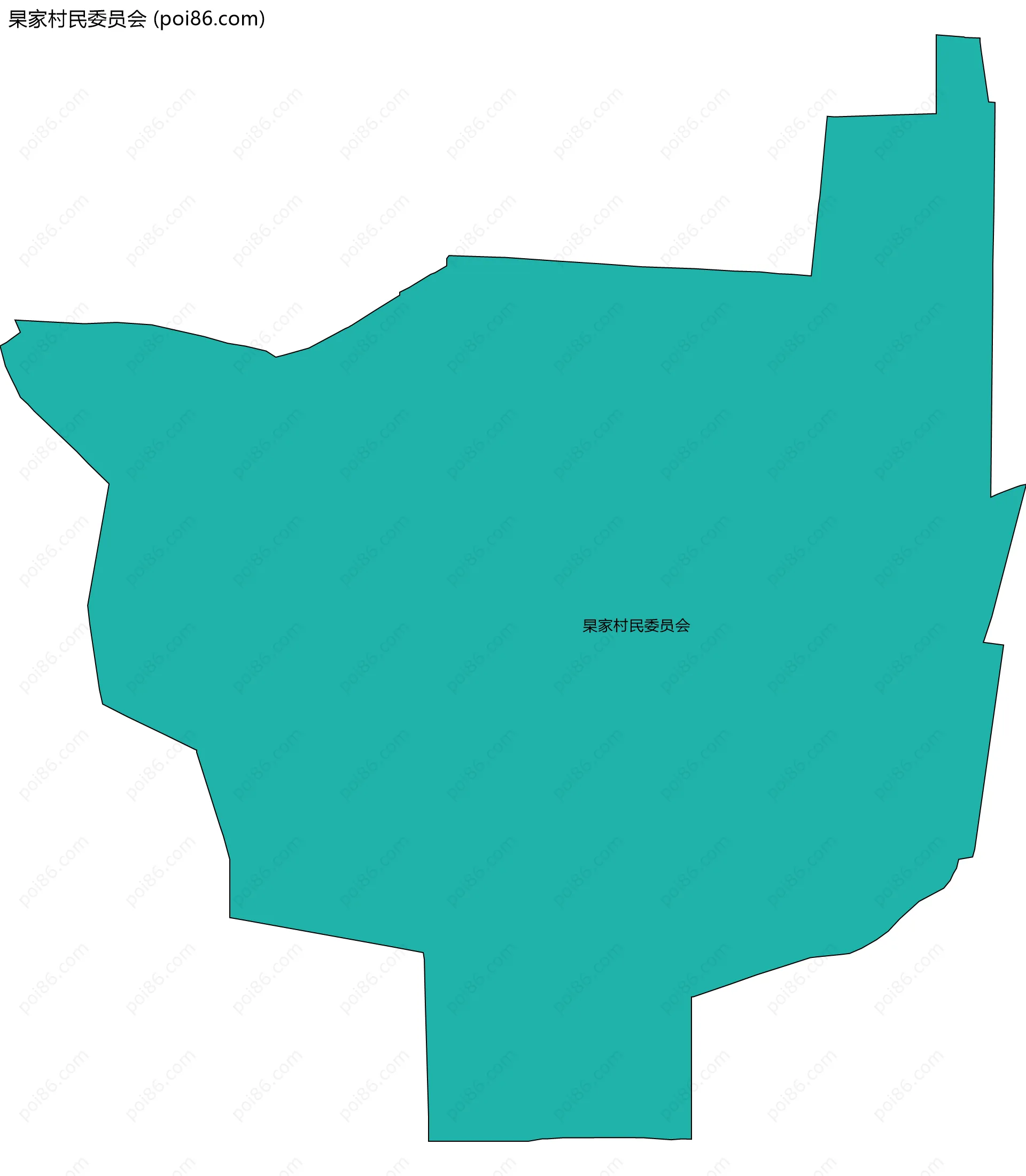 杲家村民委员会边界地图