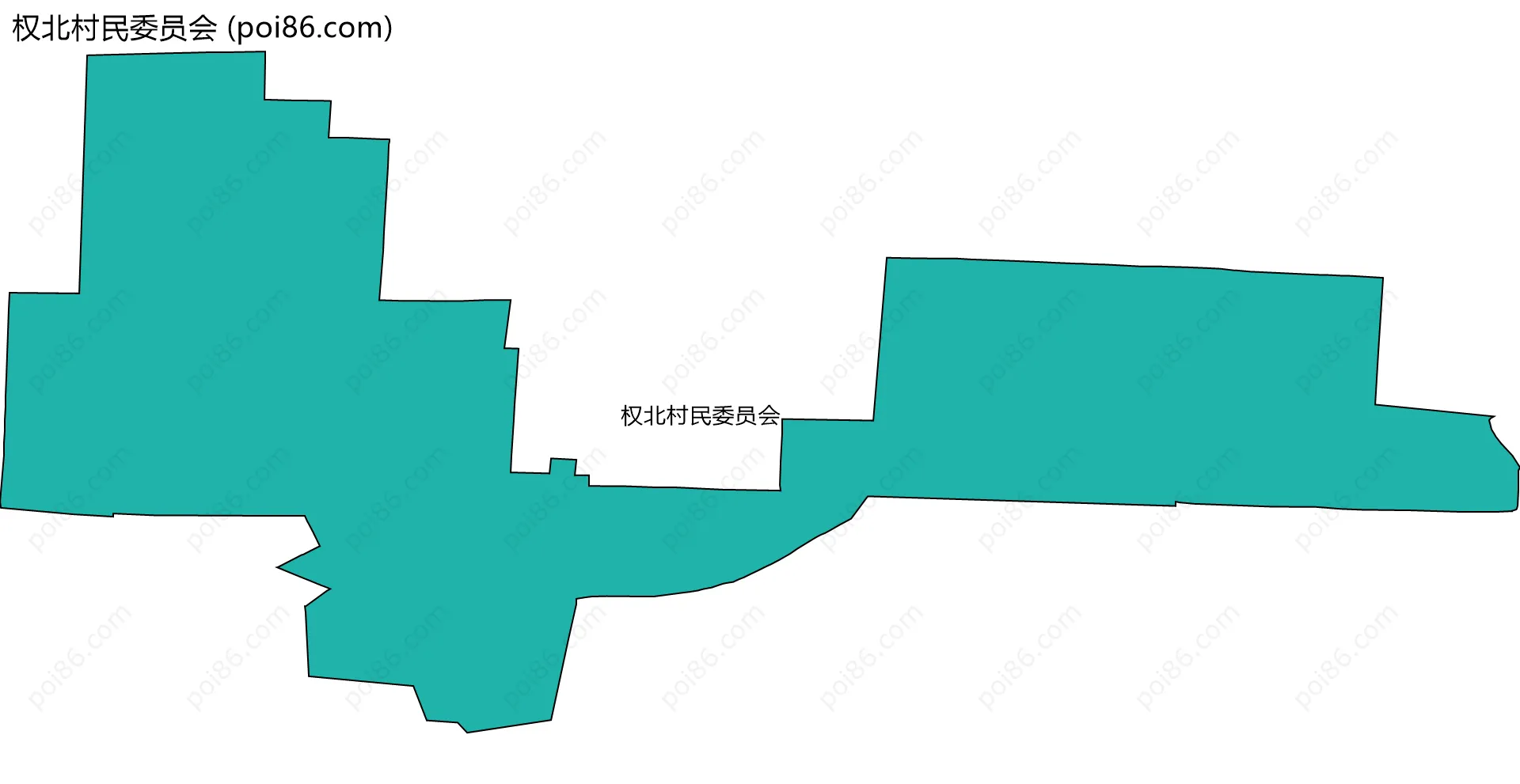 权北村民委员会边界地图