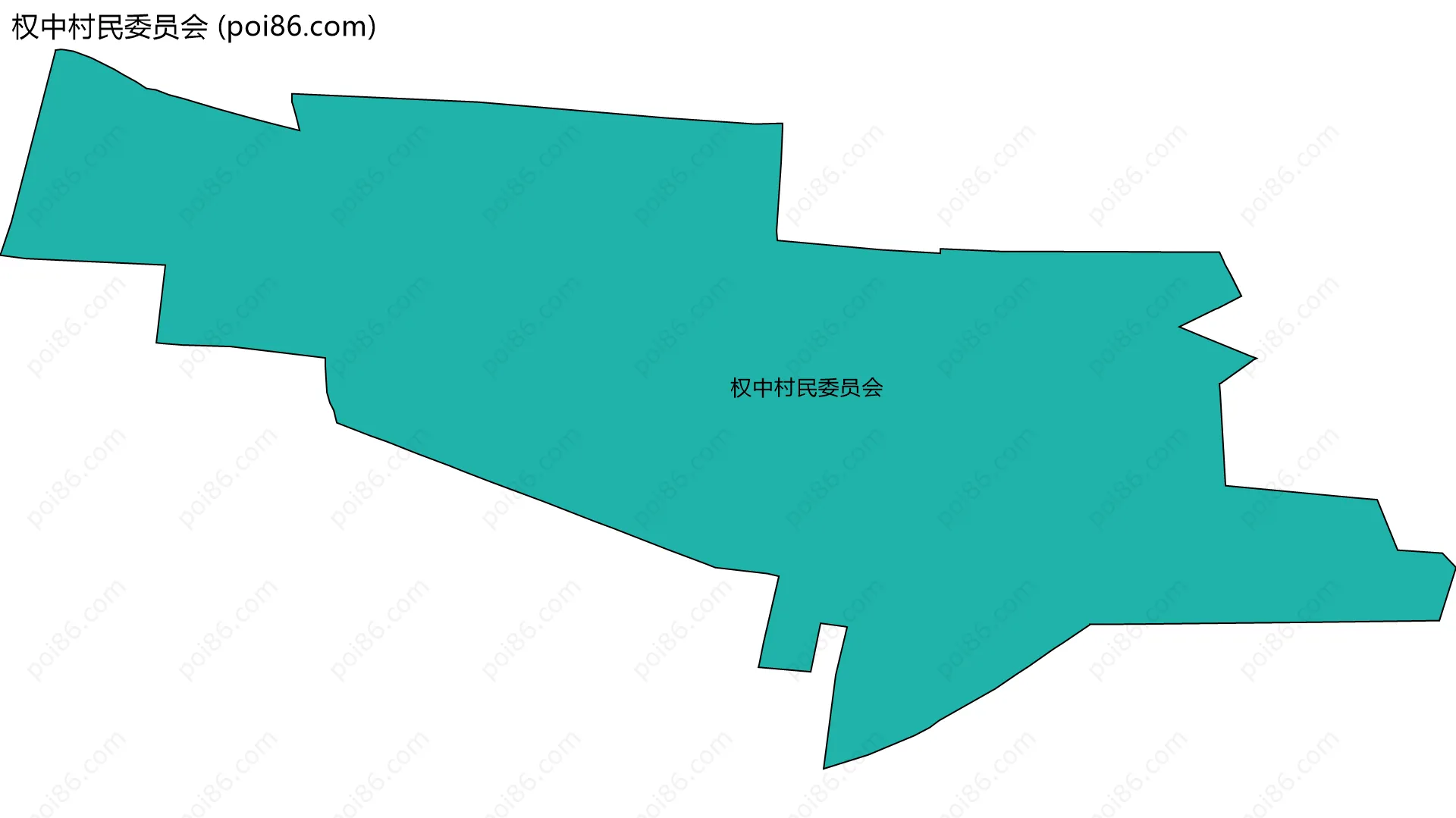 权中村民委员会边界地图