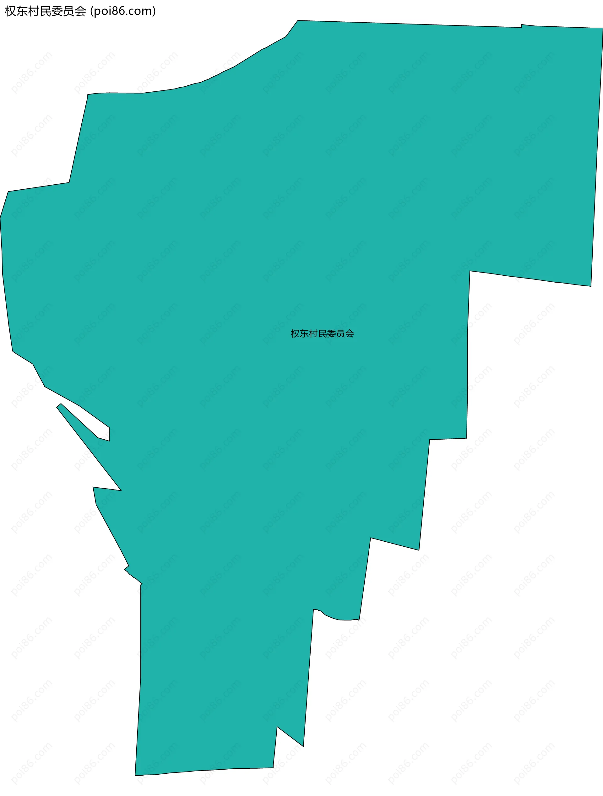 权东村民委员会边界地图