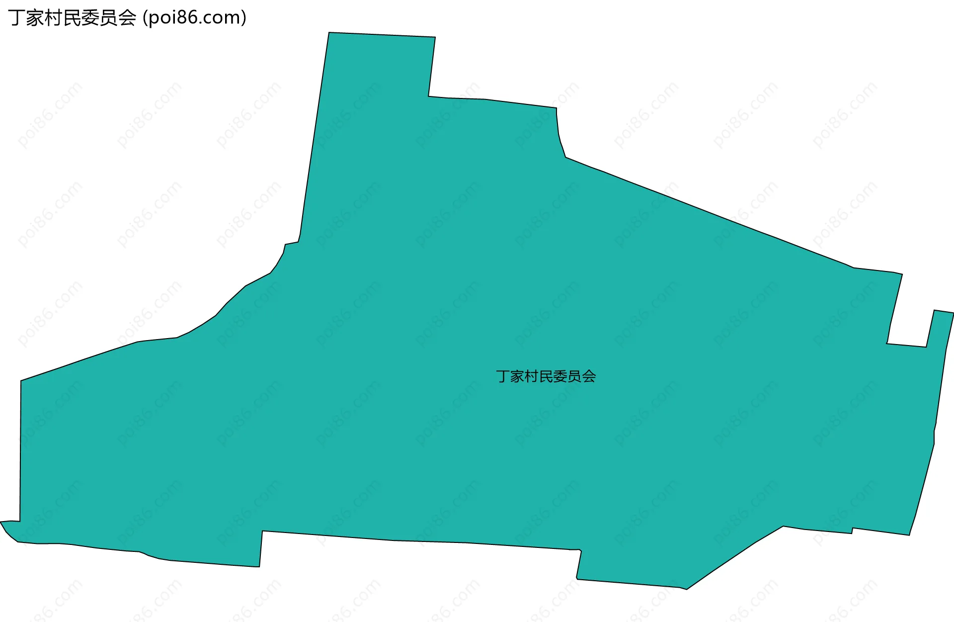 丁家村民委员会边界地图