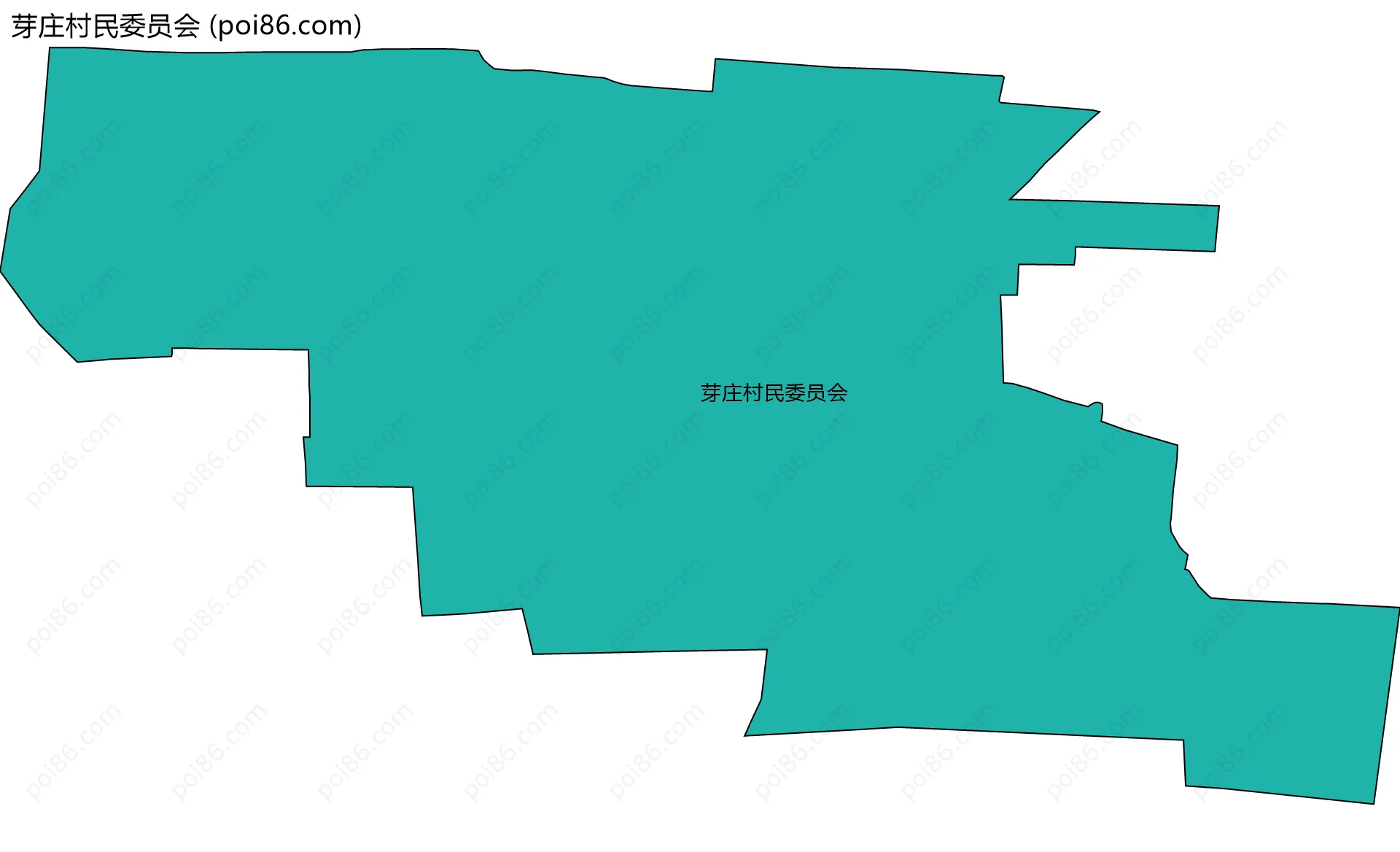 芽庄村民委员会边界地图