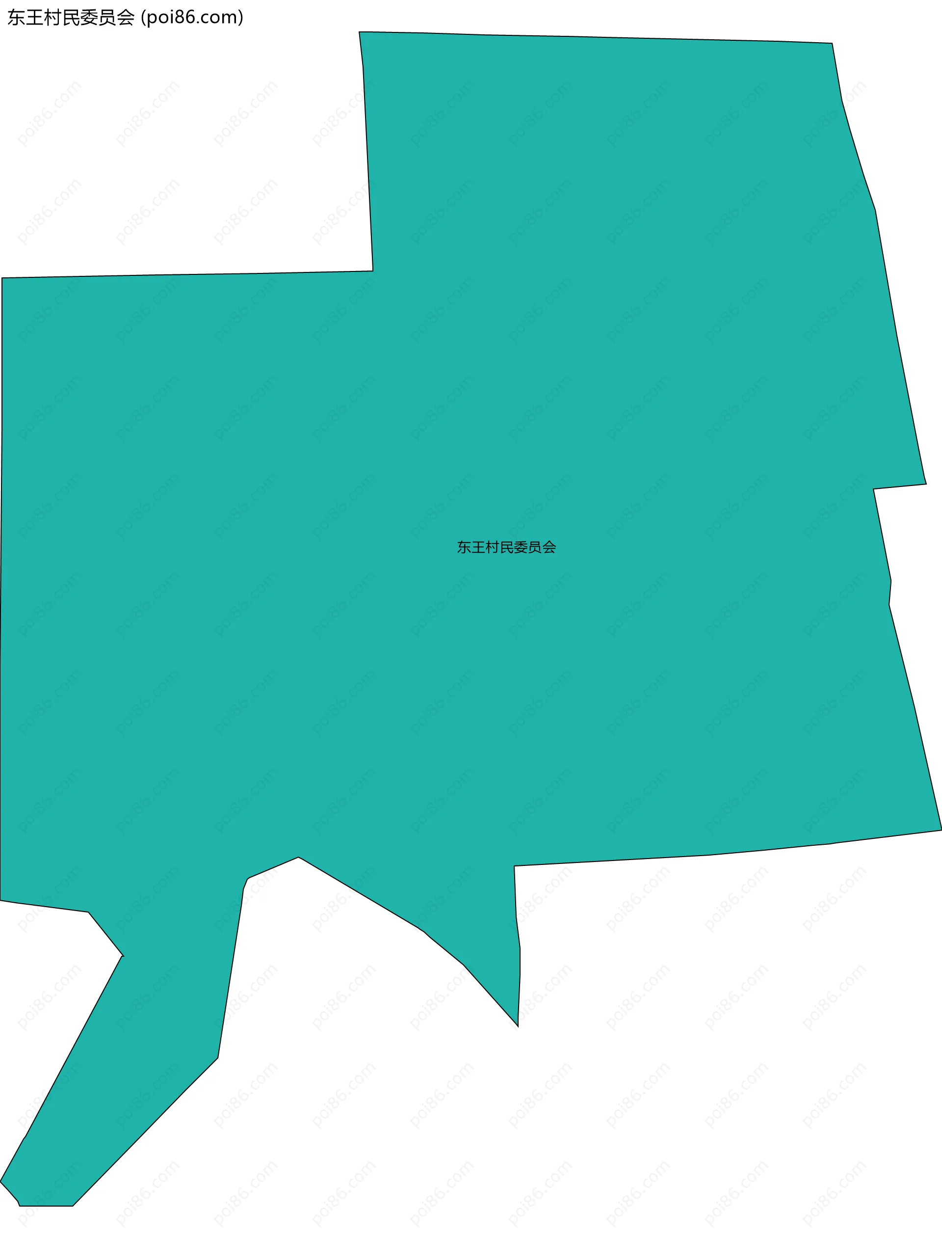 东王村民委员会边界地图