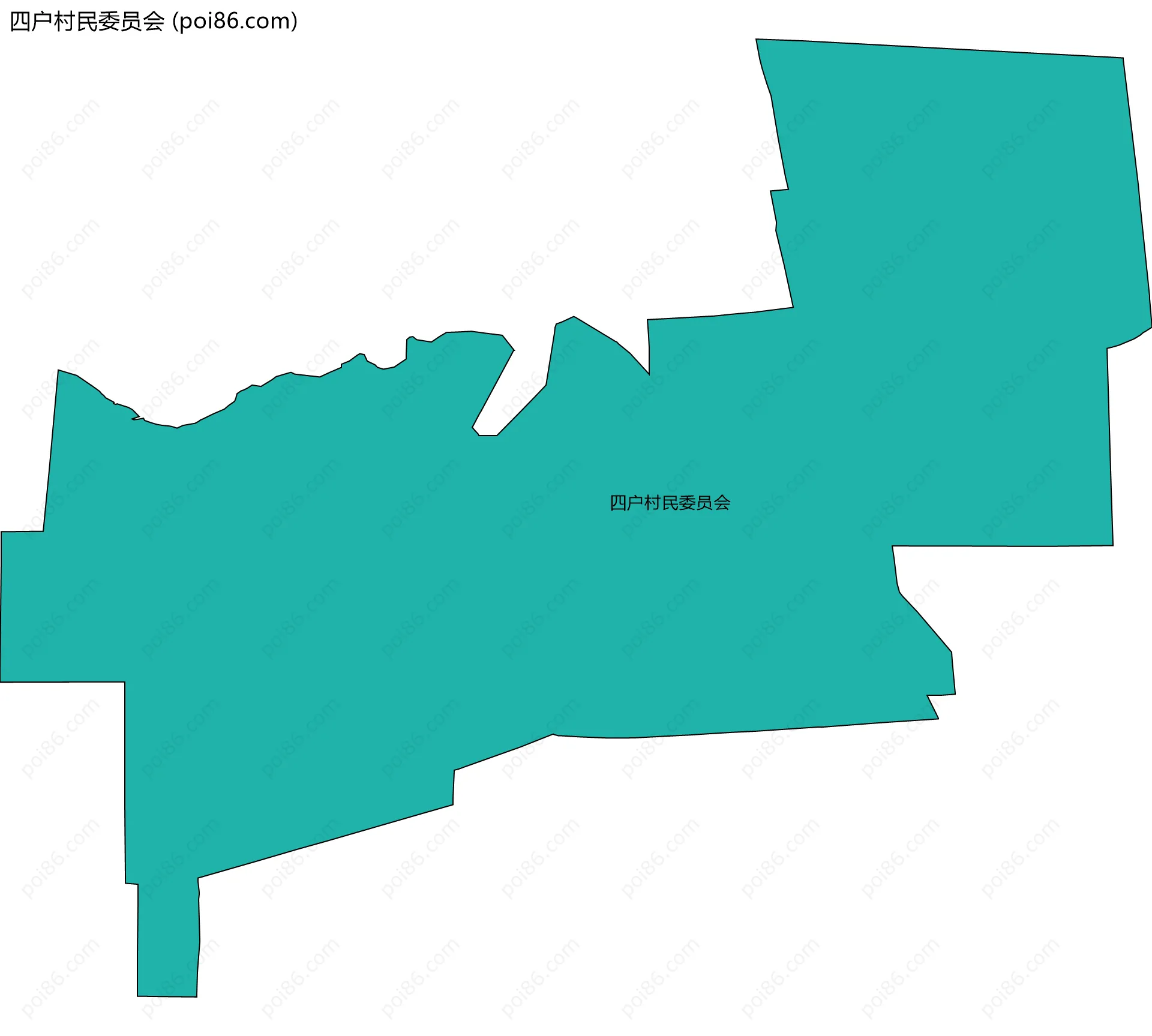 四户村民委员会边界地图