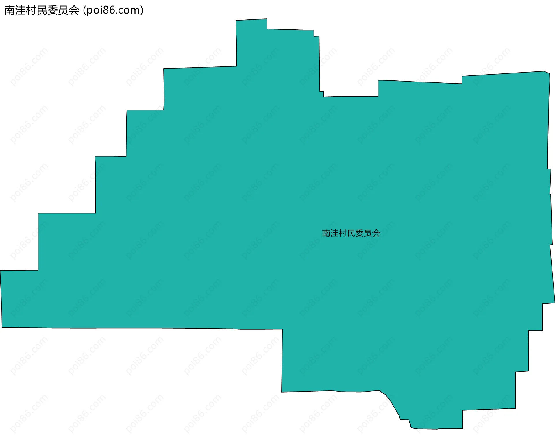 南洼村民委员会边界地图