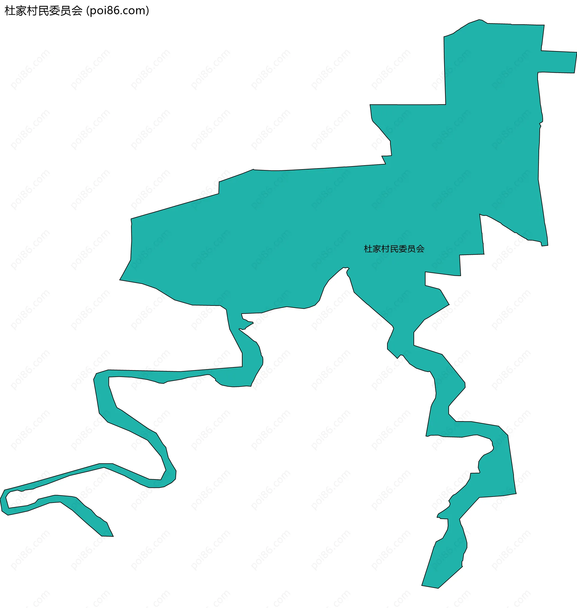 杜家村民委员会边界地图