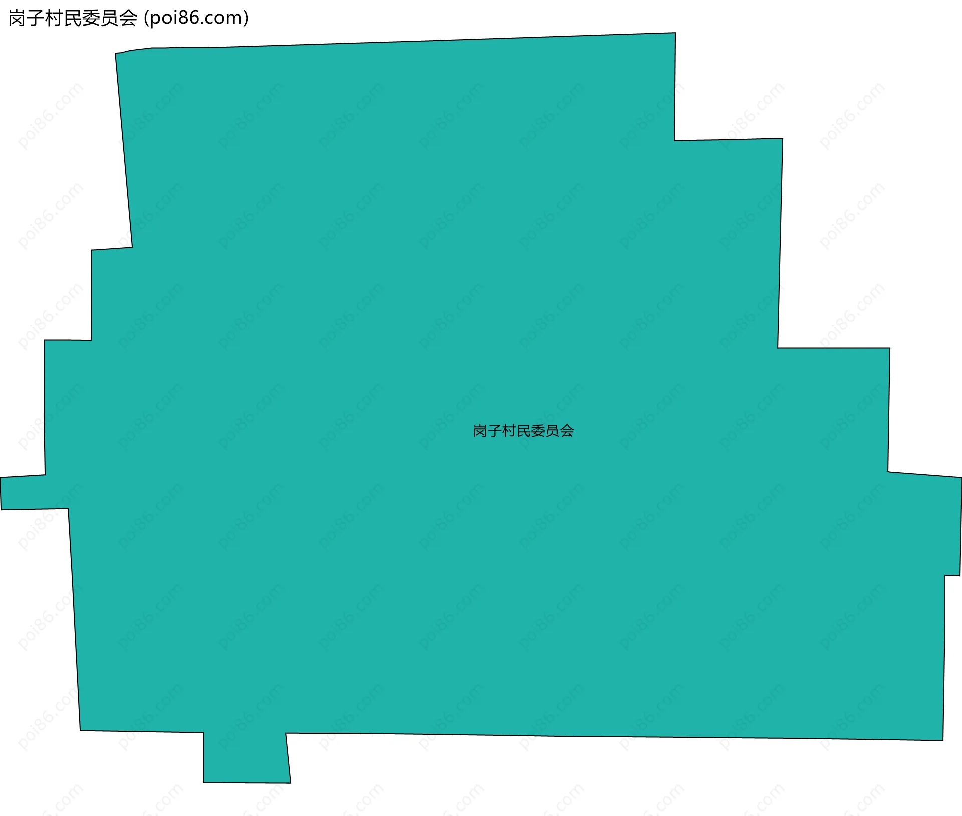 岗子村民委员会边界地图