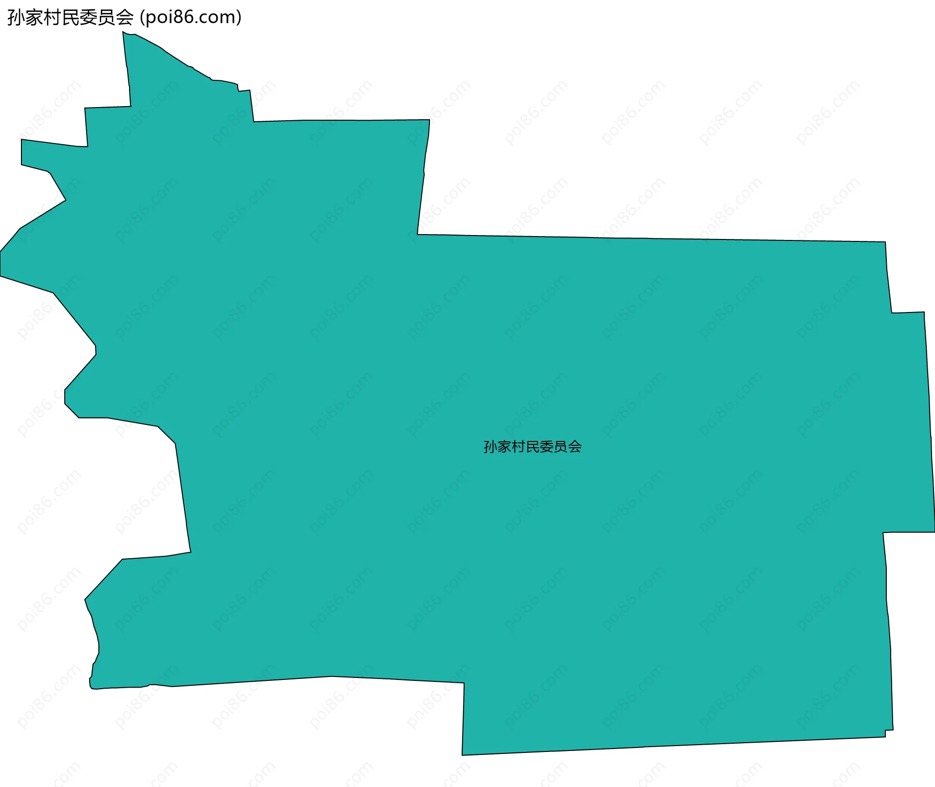 孙家村民委员会边界地图