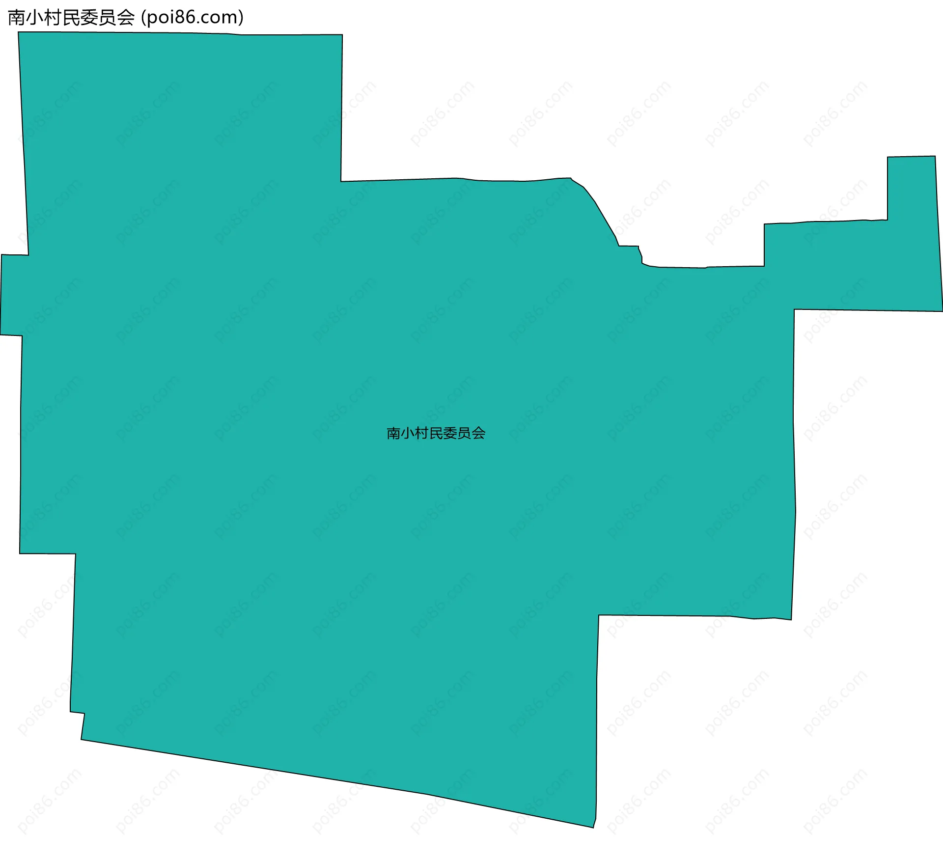 南小村民委员会边界地图