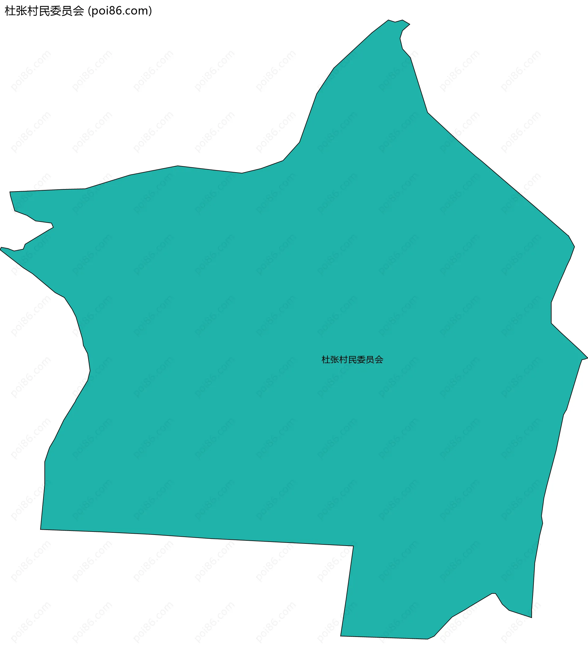 杜张村民委员会边界地图