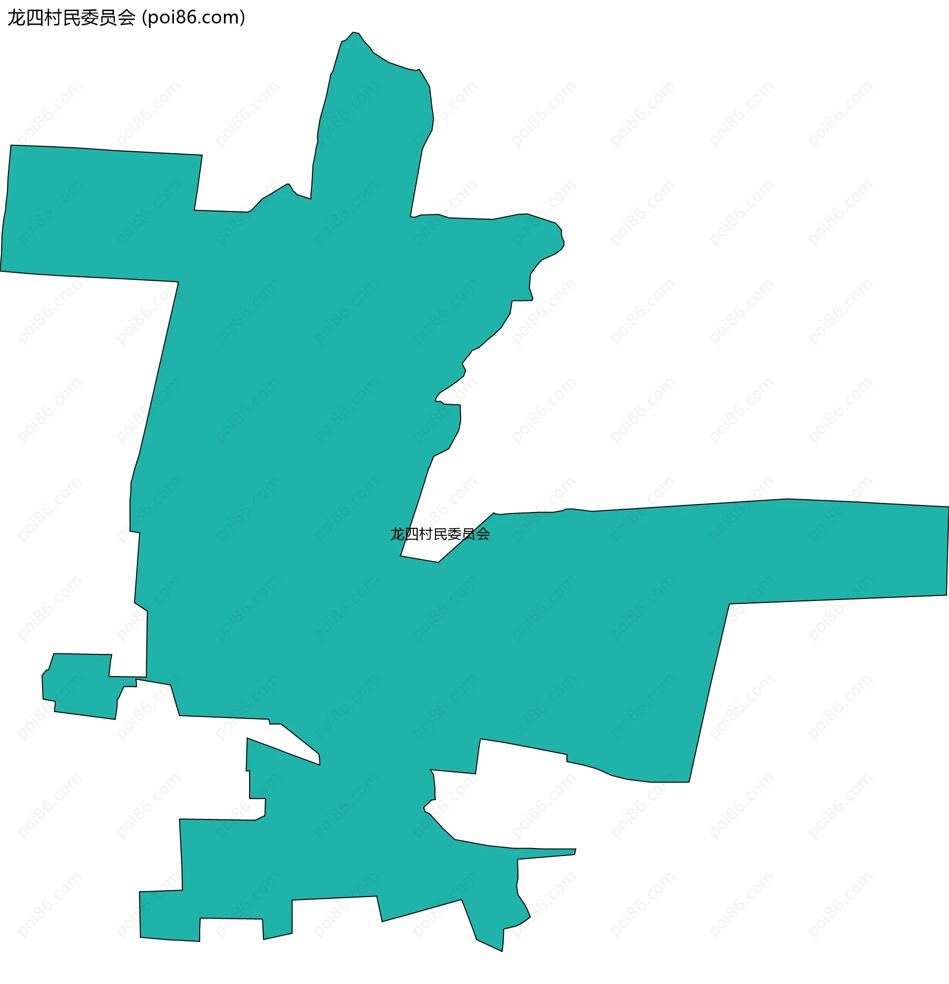 龙四村民委员会边界地图
