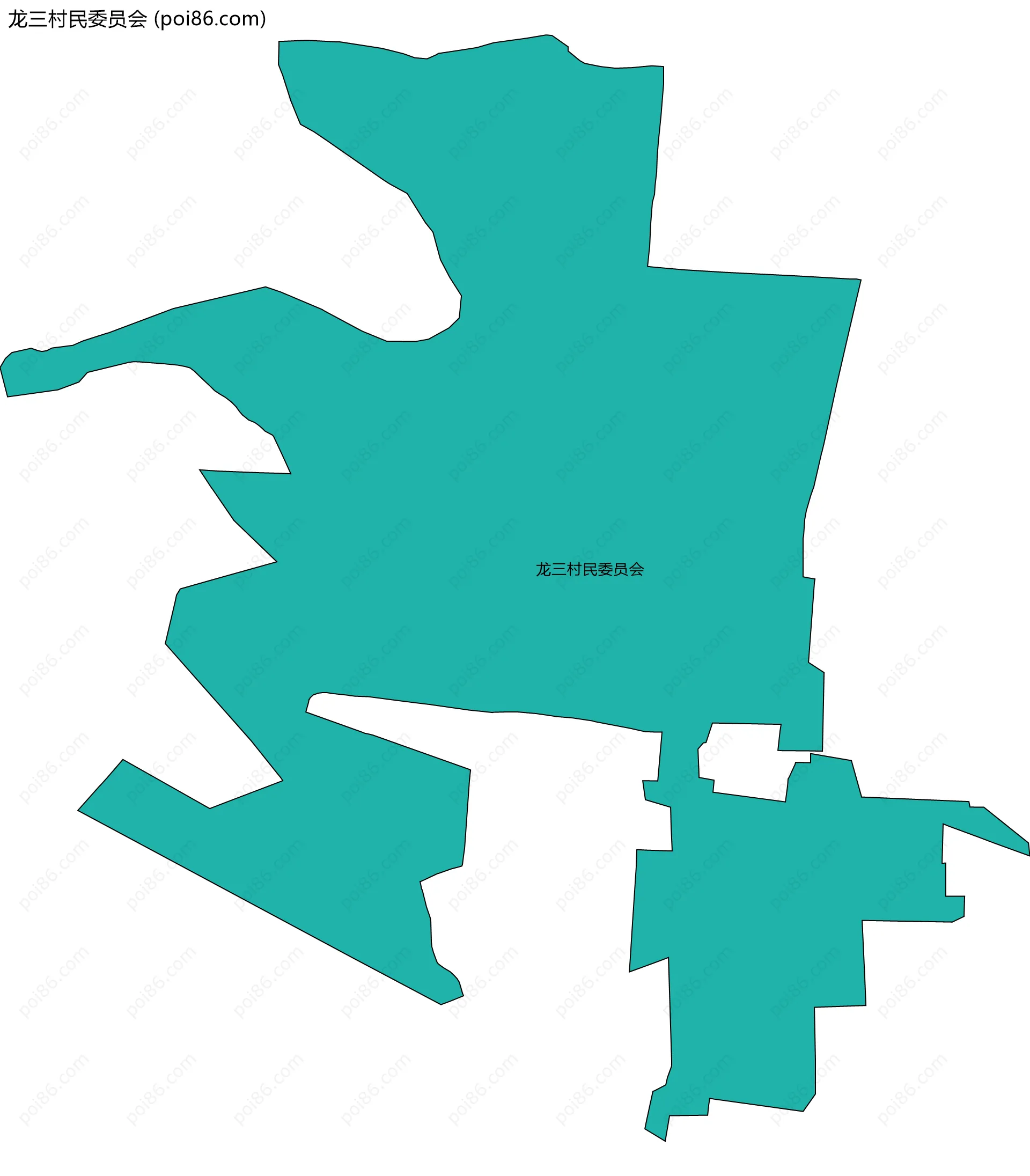 龙三村民委员会边界地图