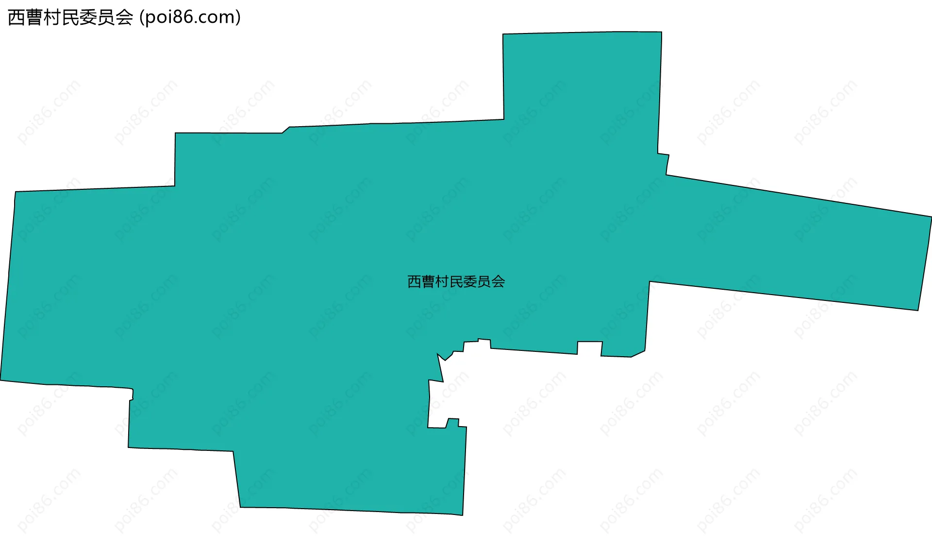 西曹村民委员会边界地图