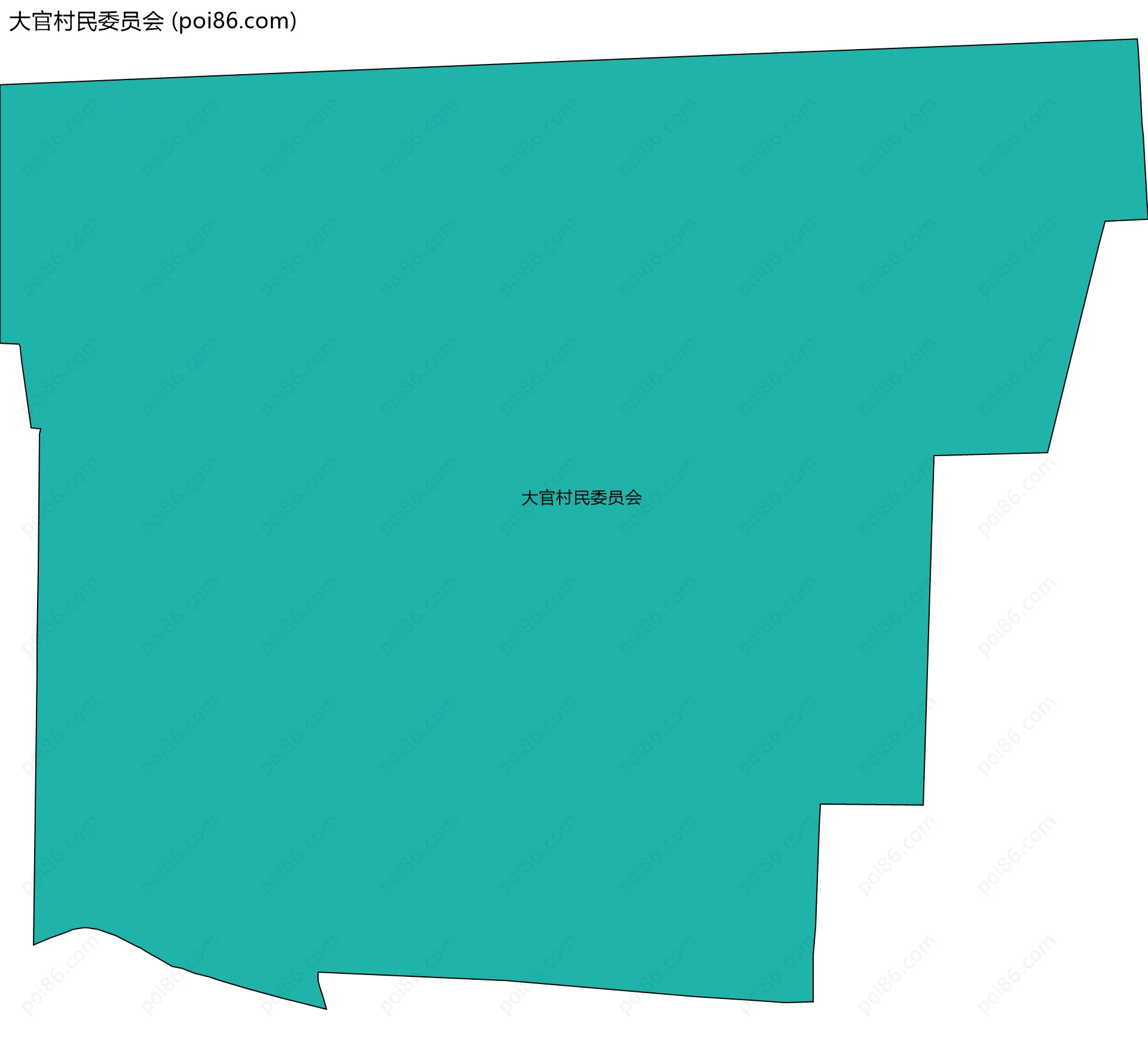 大官村民委员会边界地图