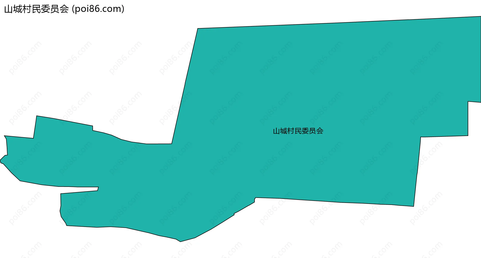 山城村民委员会边界地图