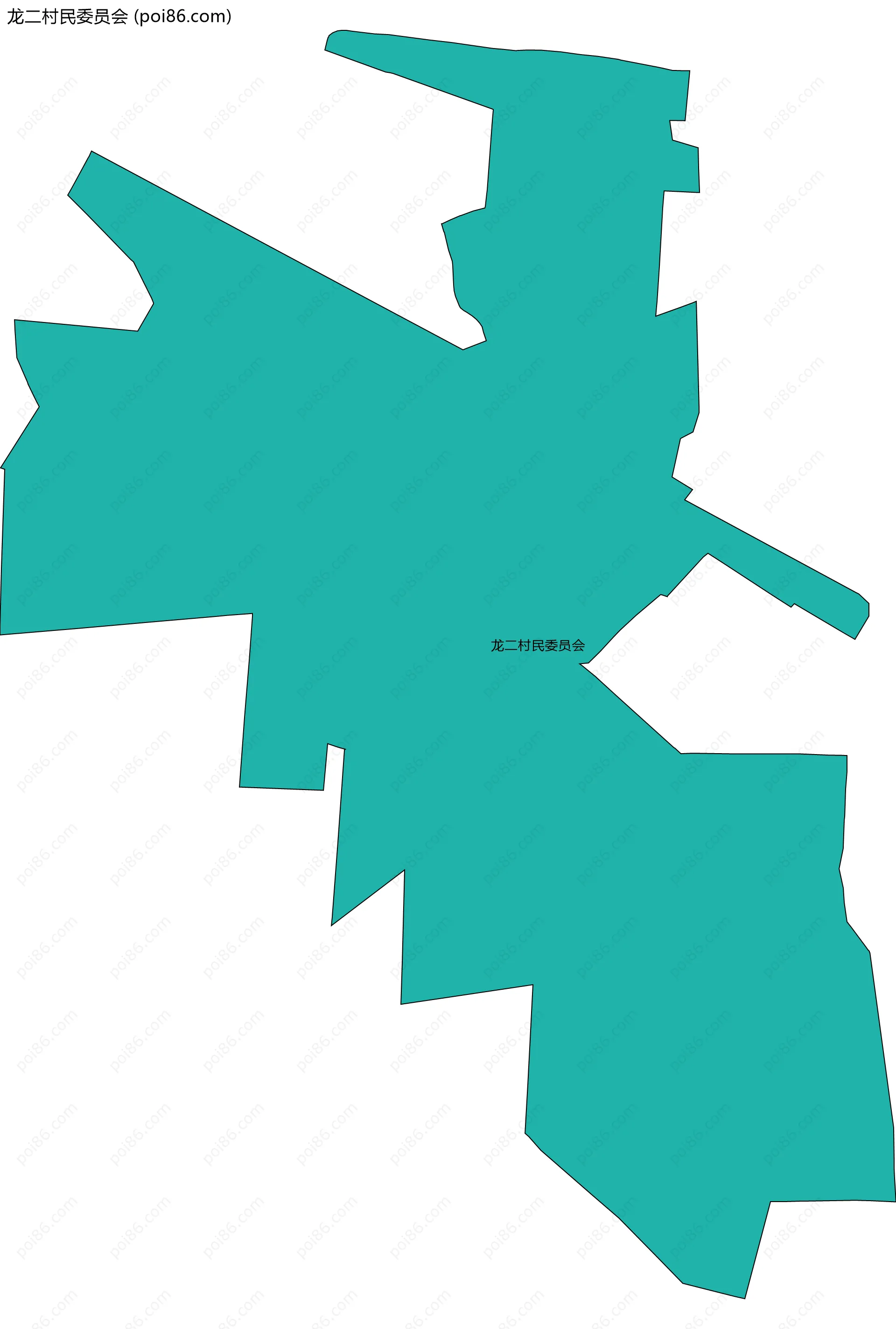 龙二村民委员会边界地图