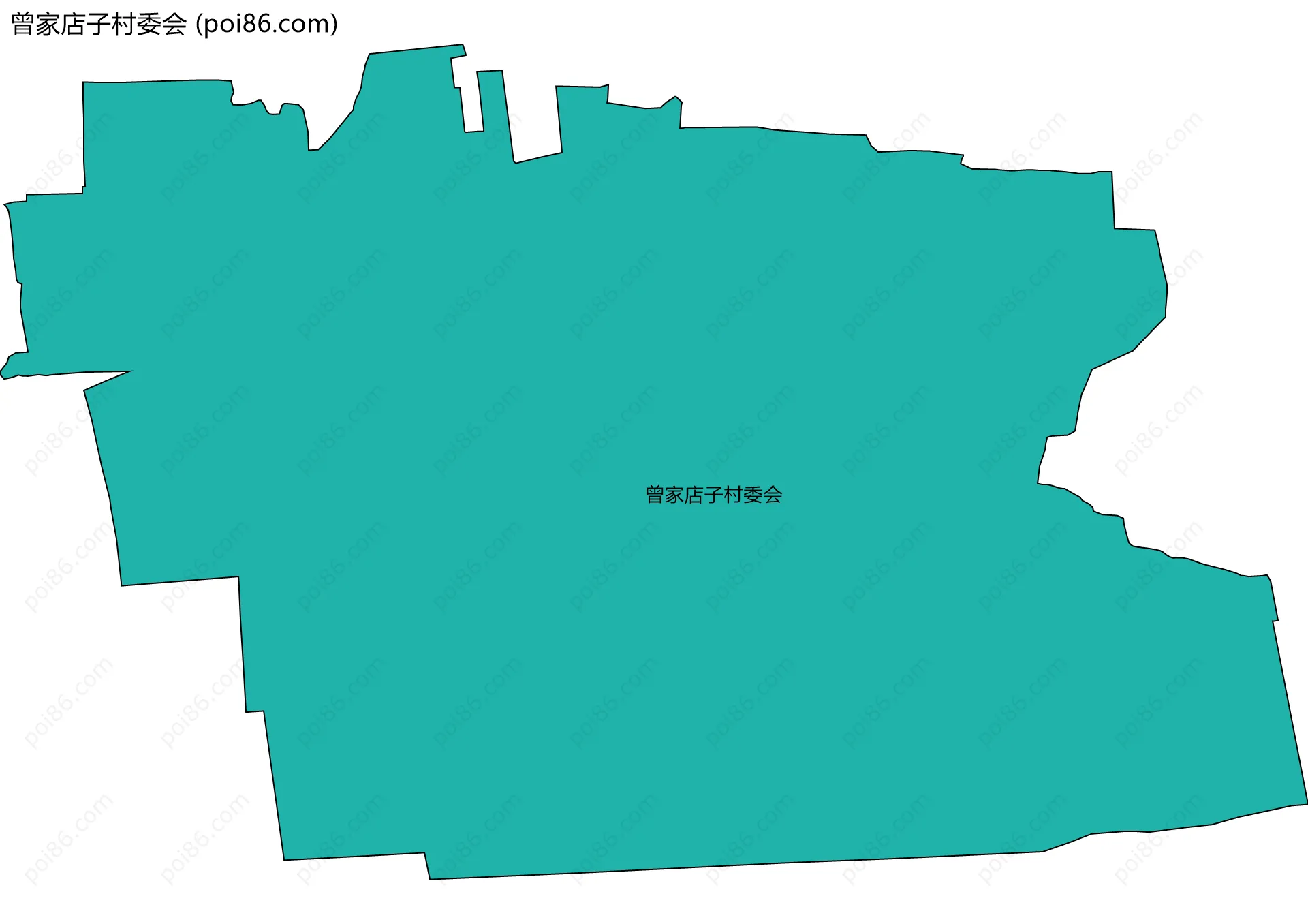 曾家店子村委会边界地图
