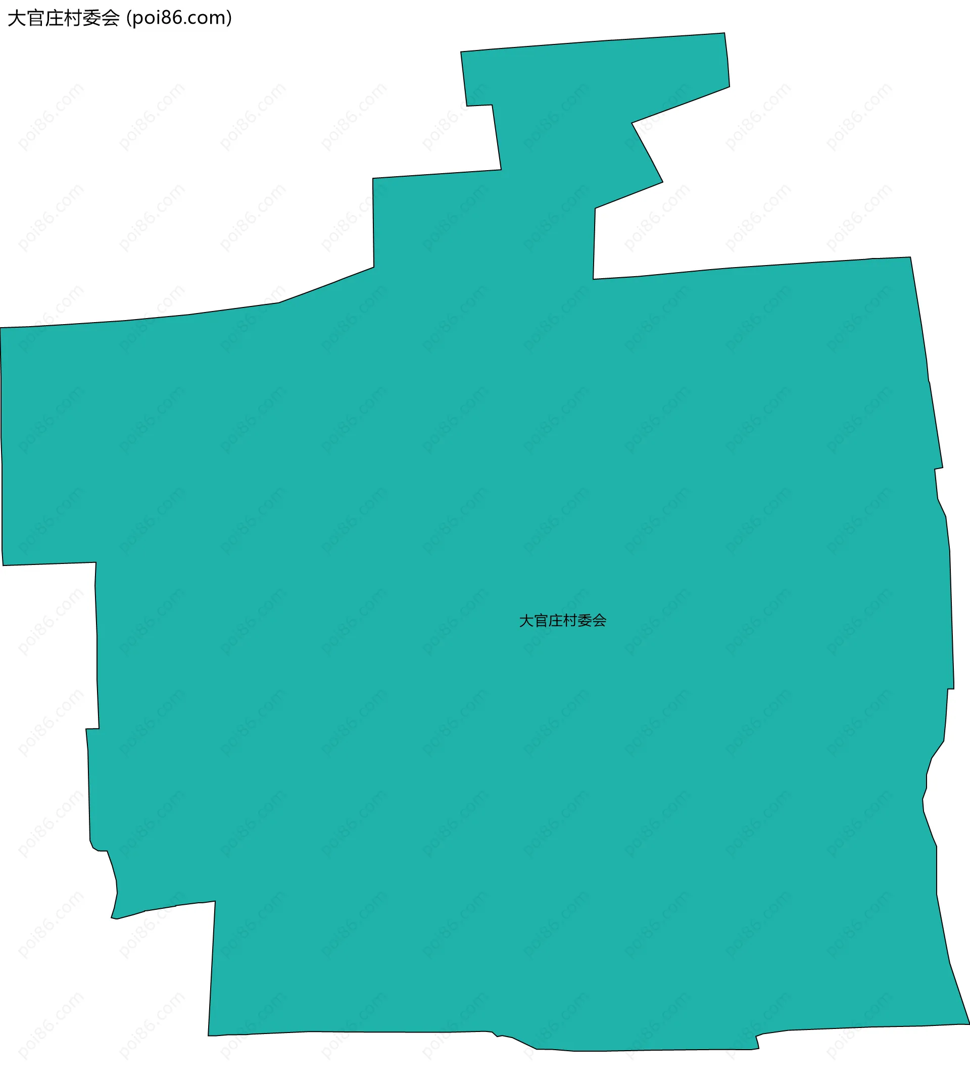 大官庄村委会边界地图