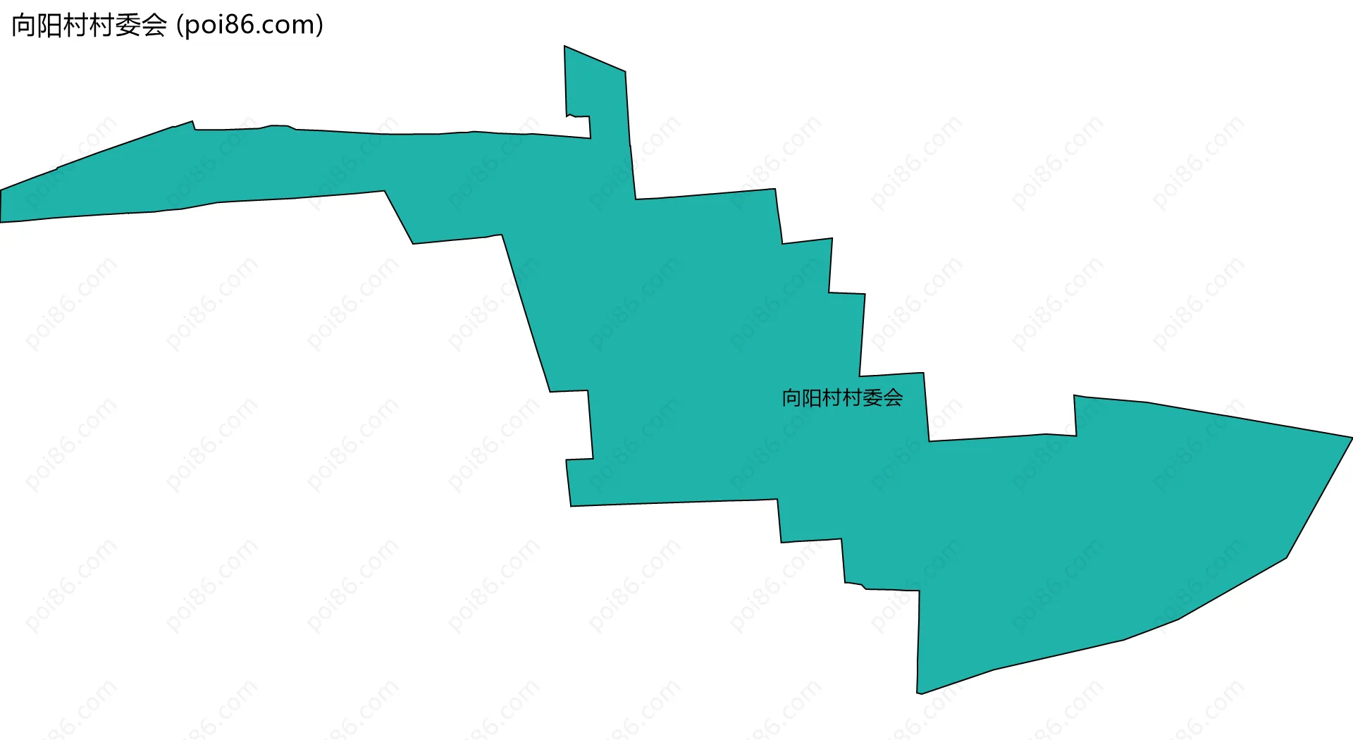 向阳村村委会边界地图