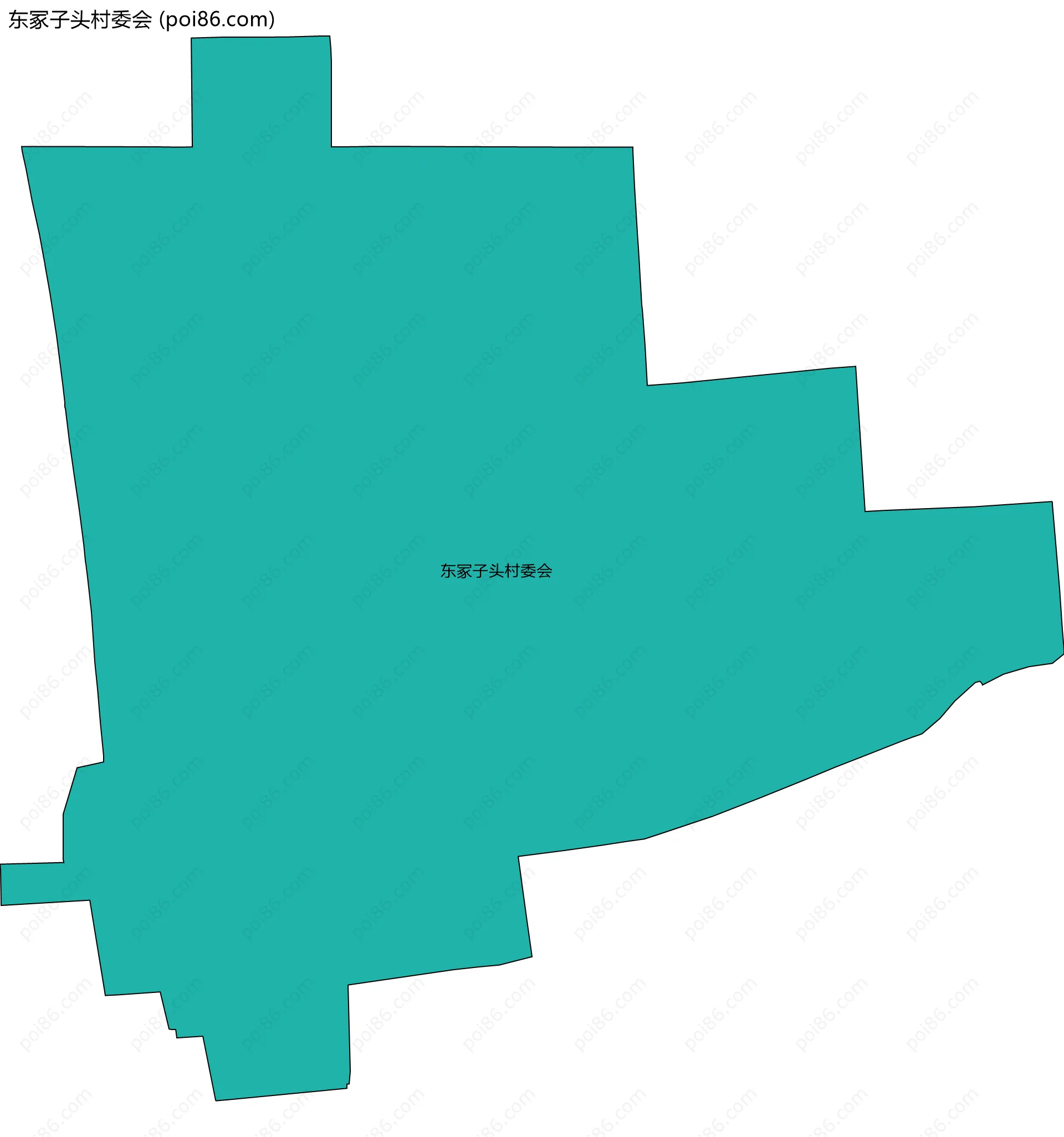 东冢子头村委会边界地图