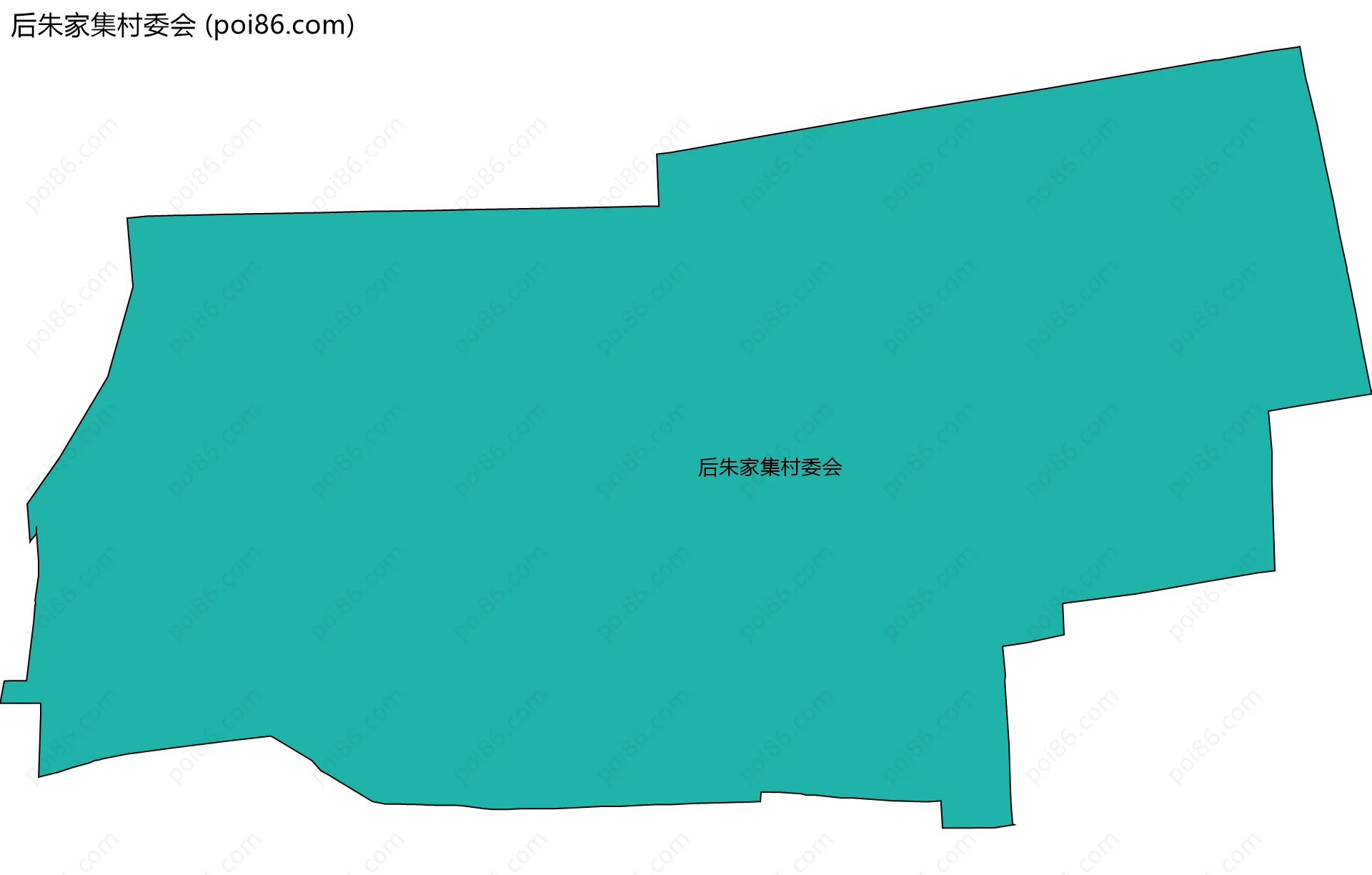 后朱家集村委会边界地图