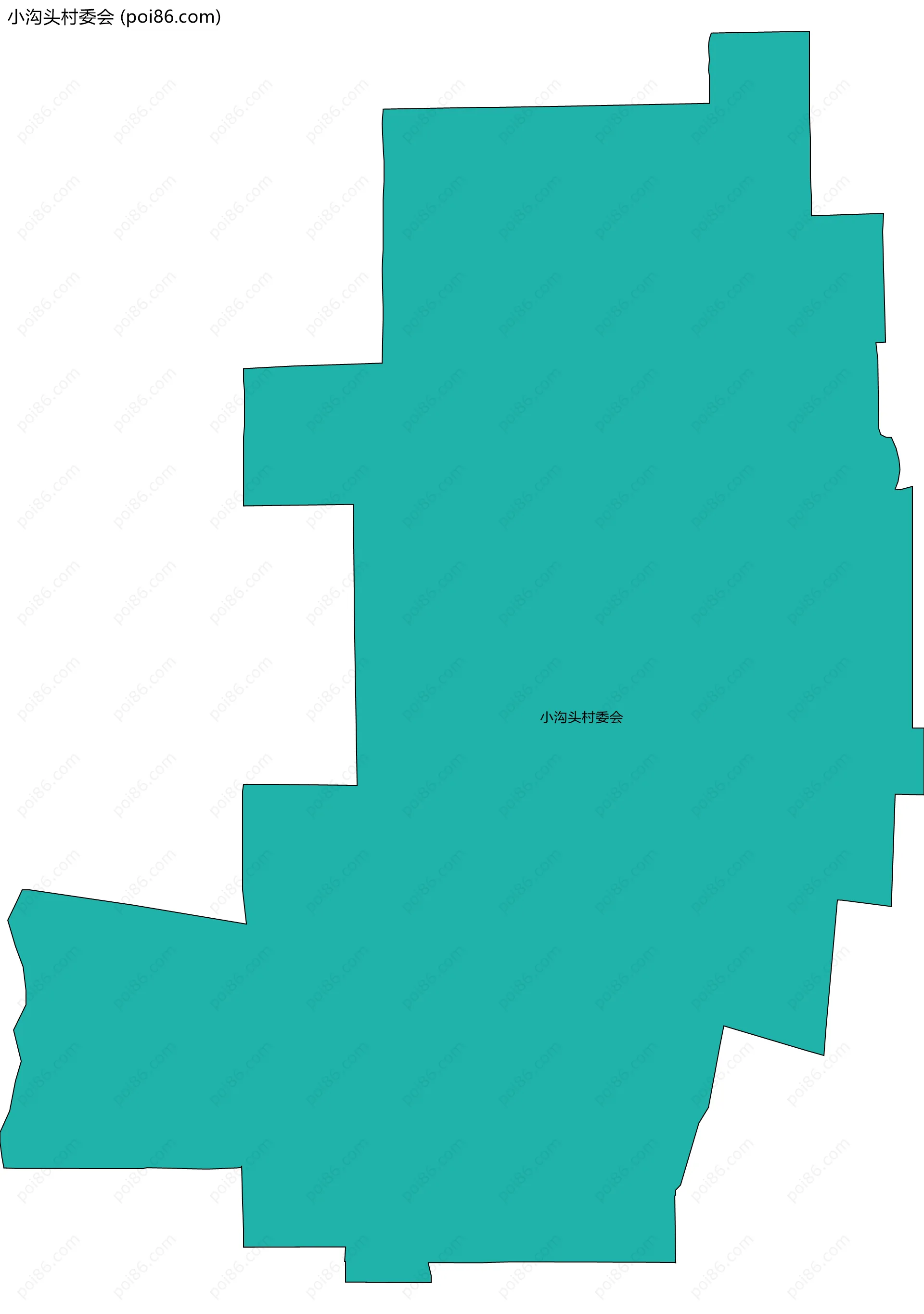小沟头村委会边界地图