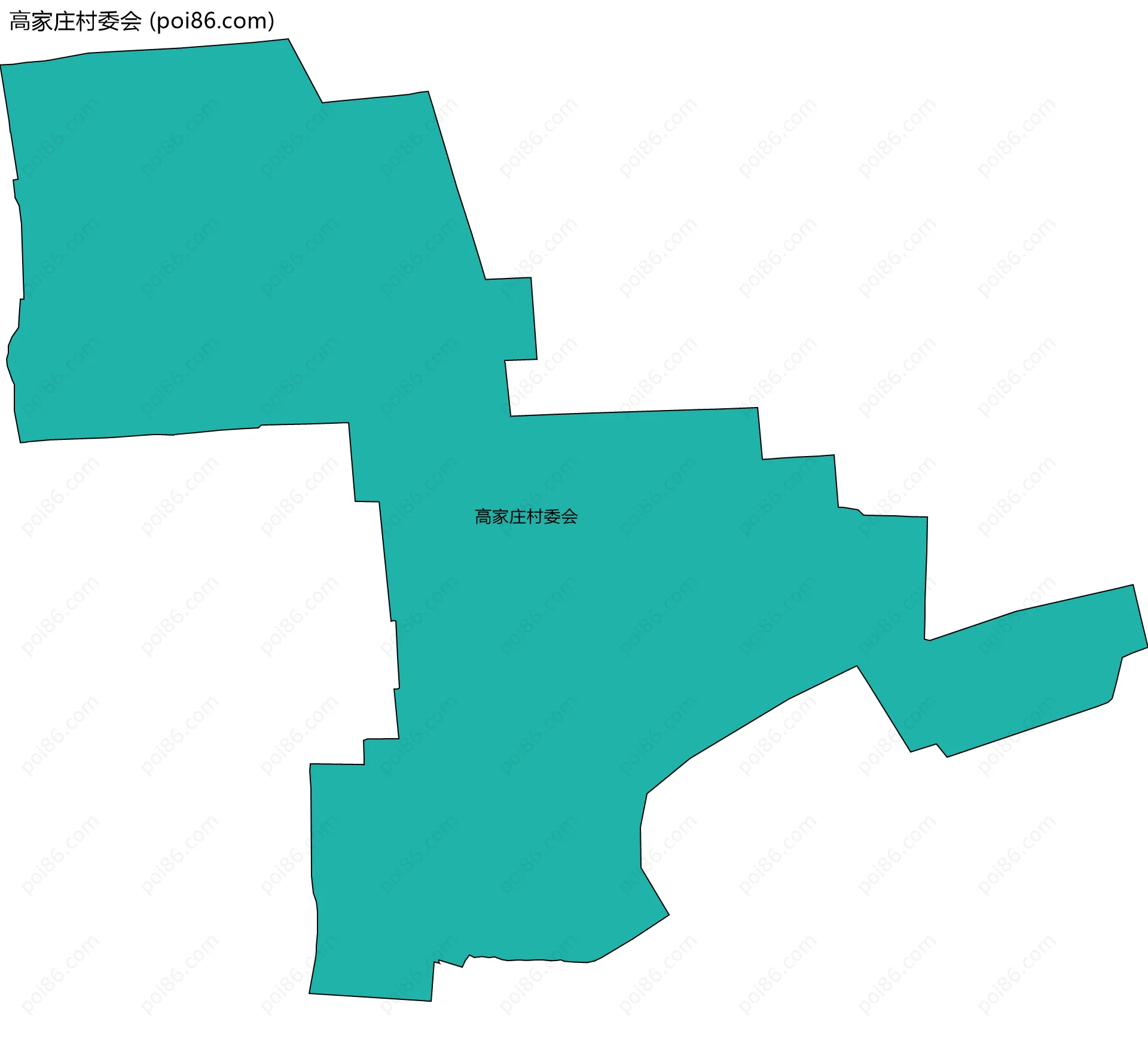 高家庄村委会边界地图