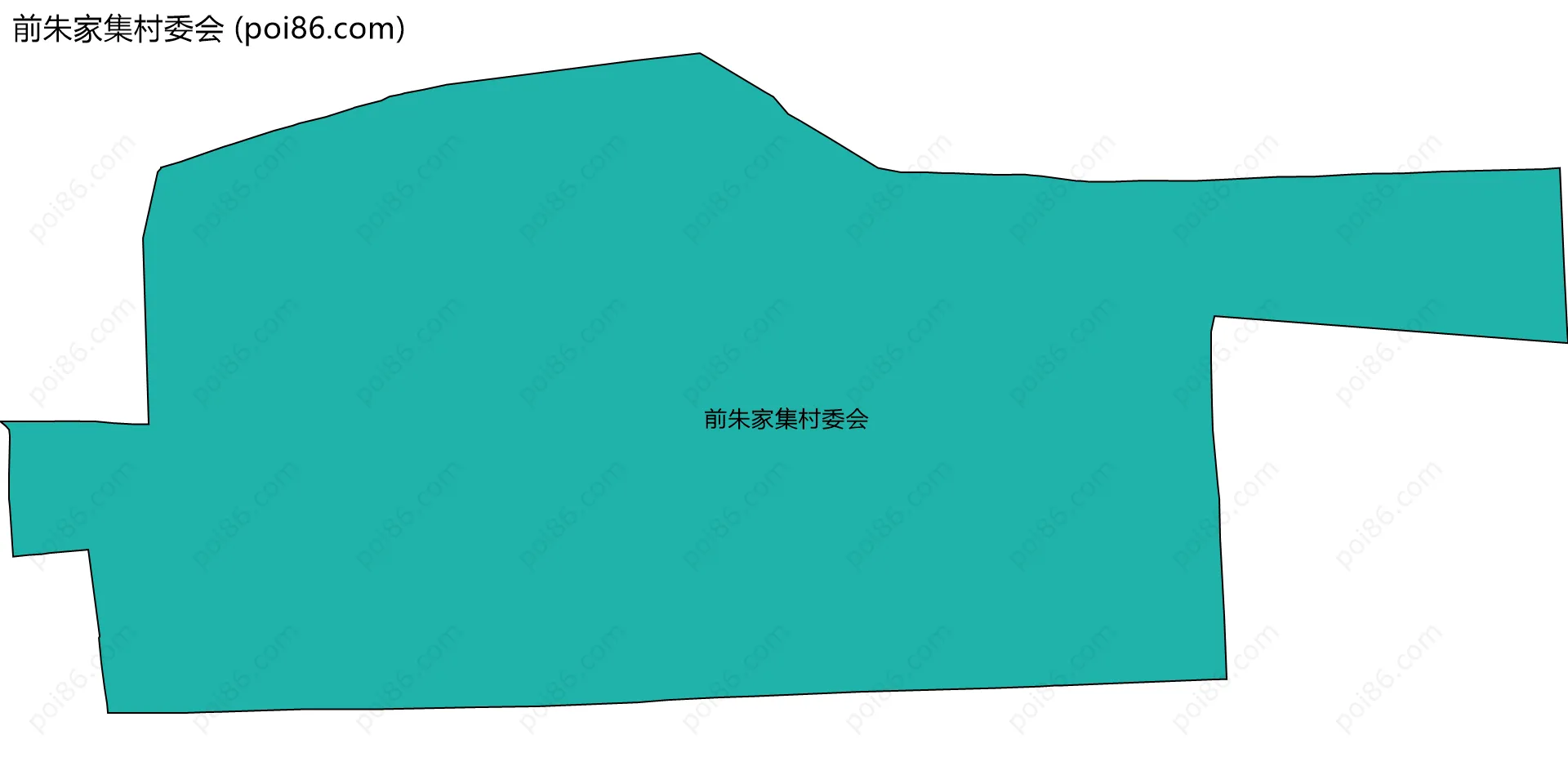 前朱家集村委会边界地图