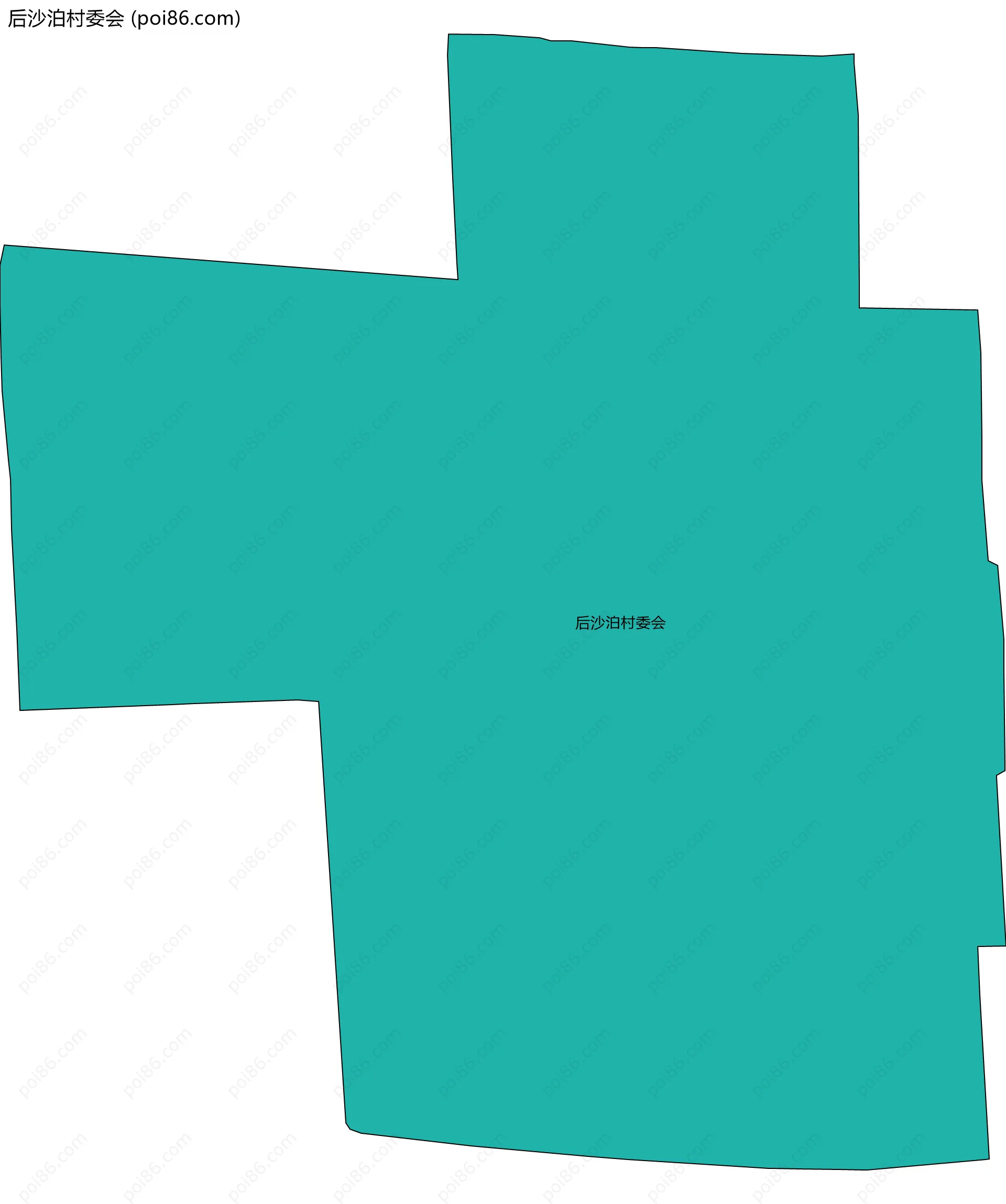 后沙泊村委会边界地图