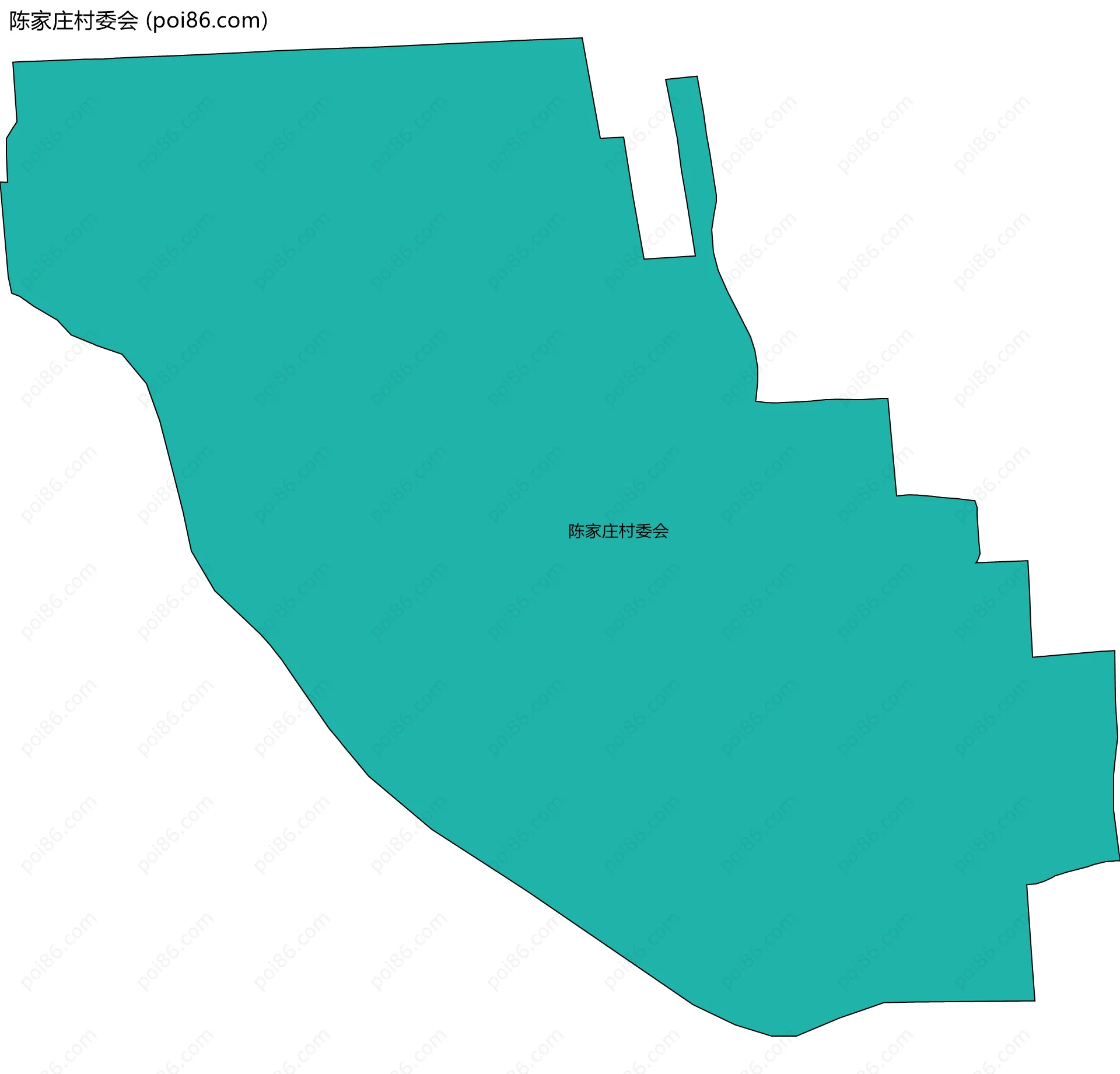 陈家庄村委会边界地图