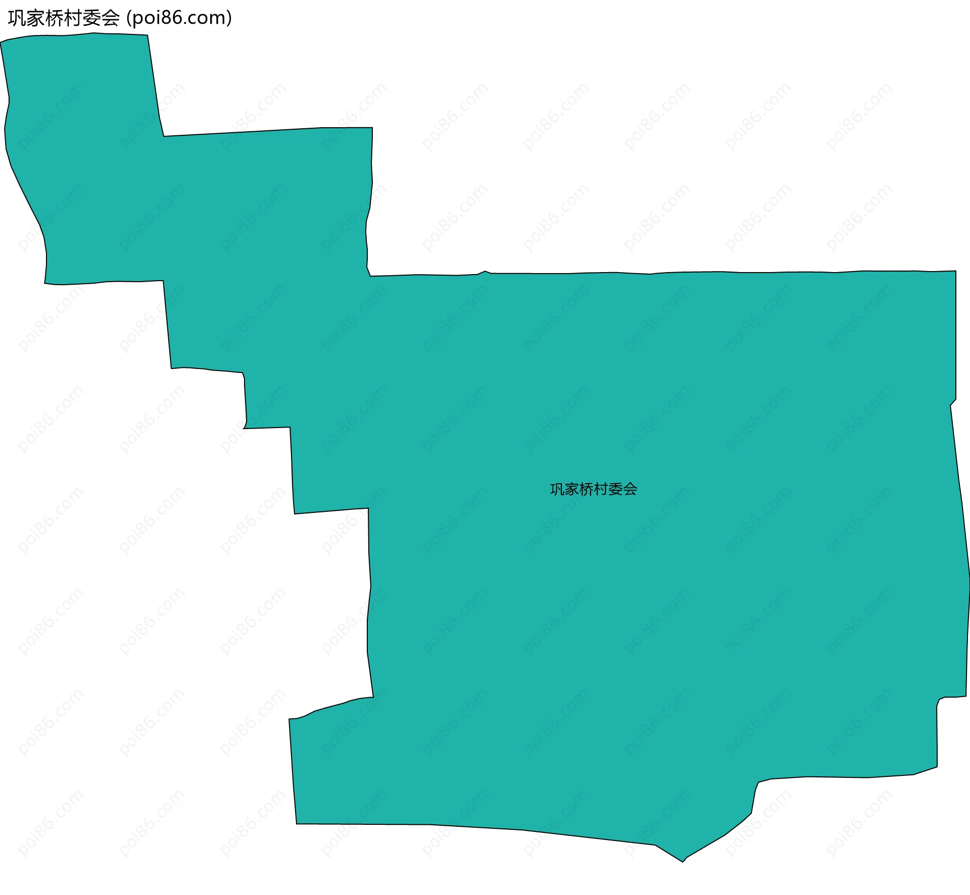 巩家桥村委会边界地图