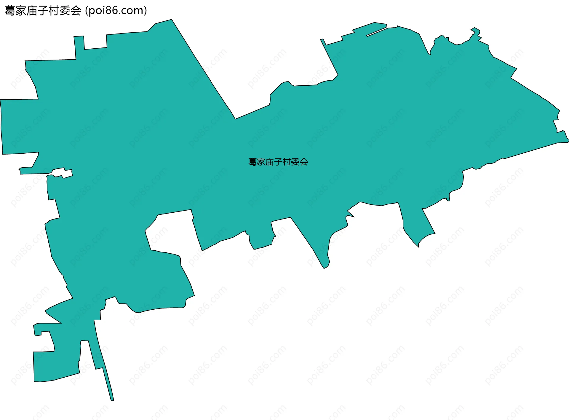 葛家庙子村委会边界地图
