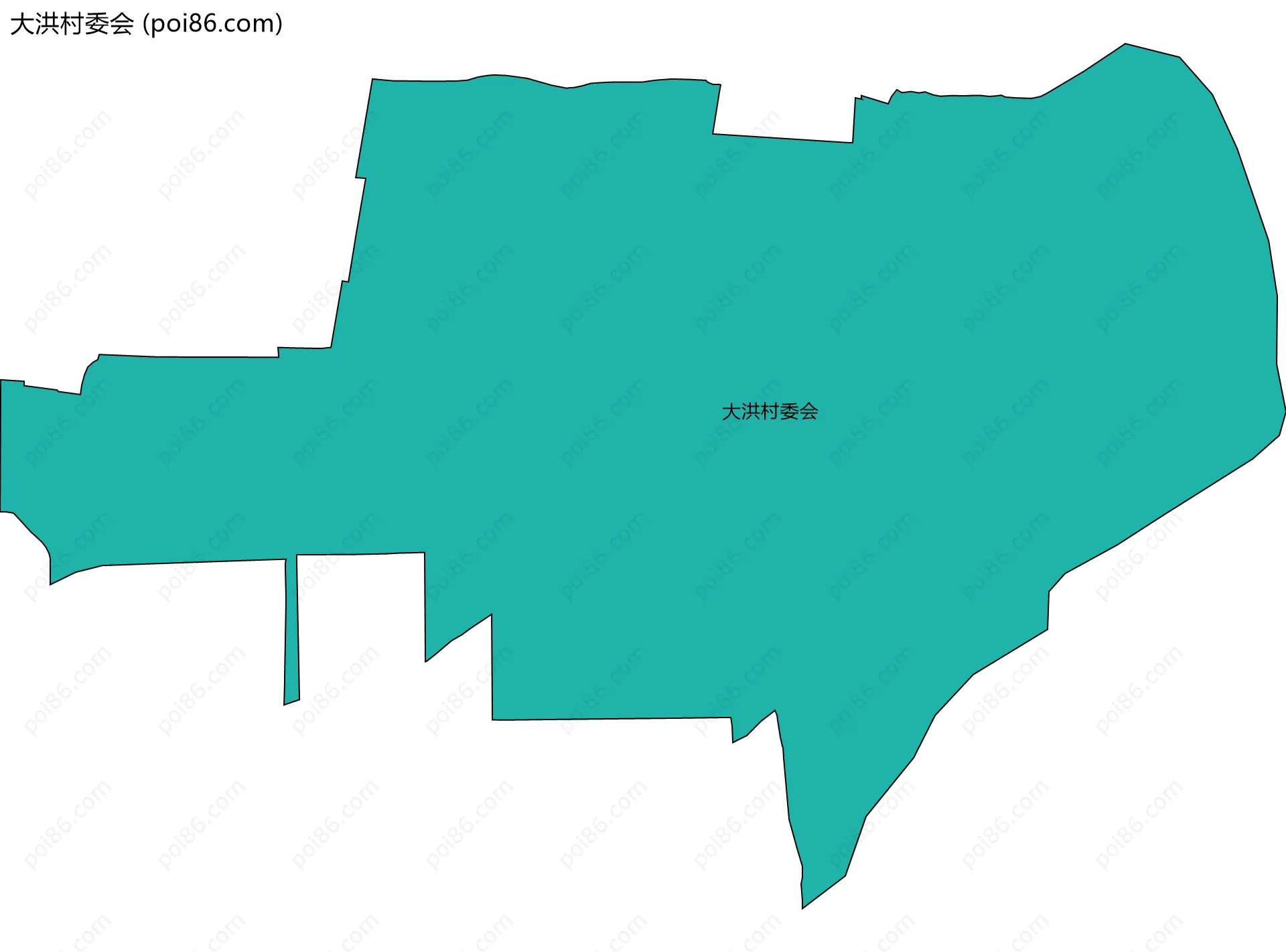 大洪村委会边界地图