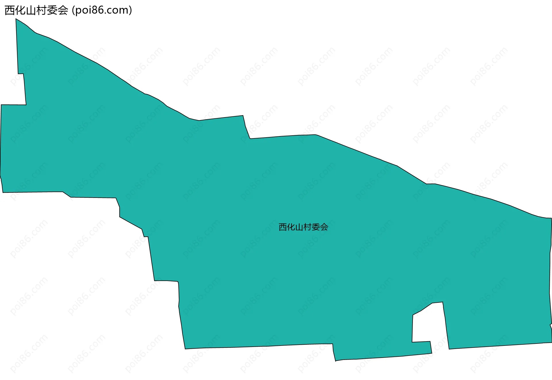 西化山村委会边界地图
