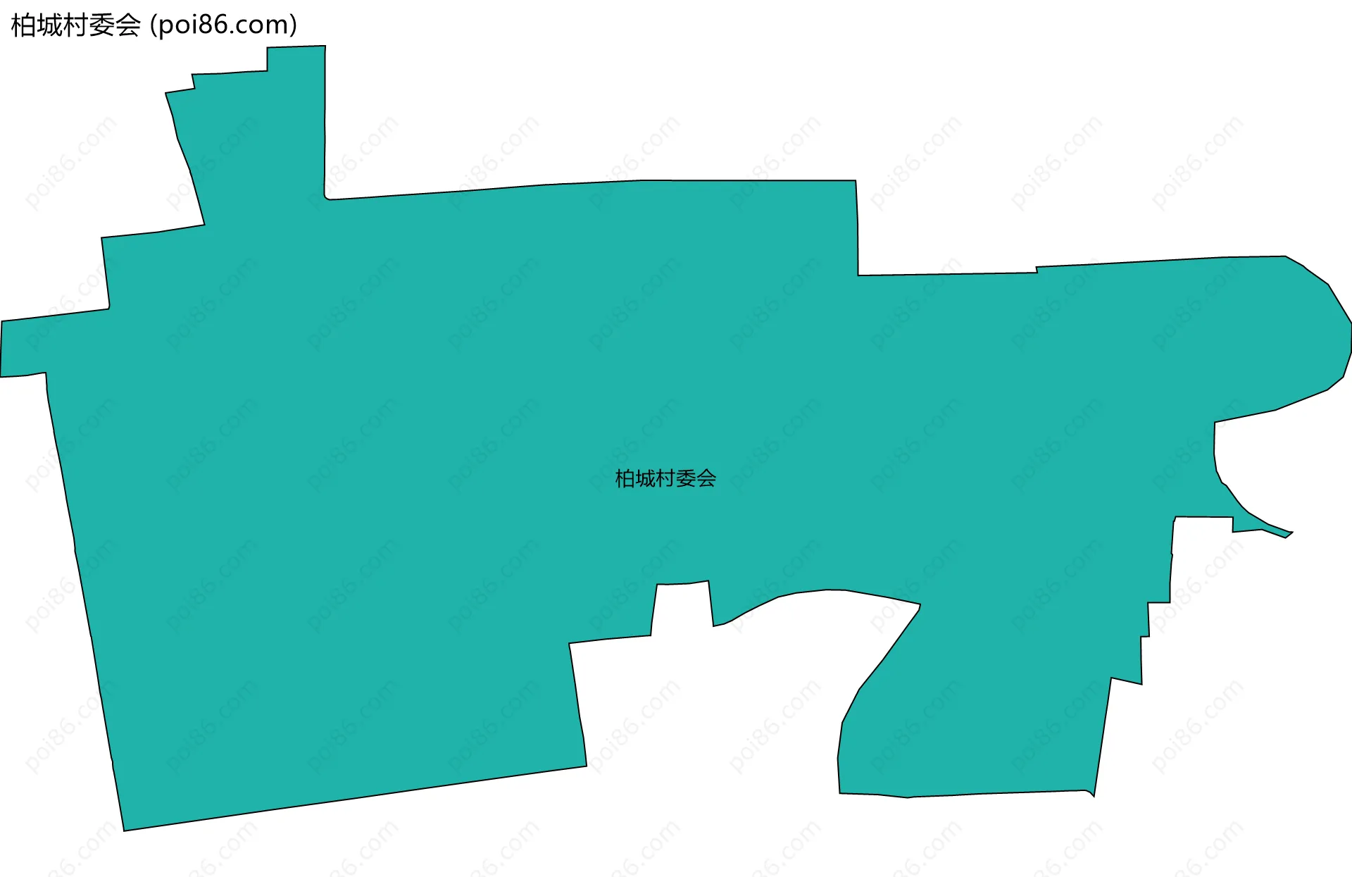 柏城村委会边界地图