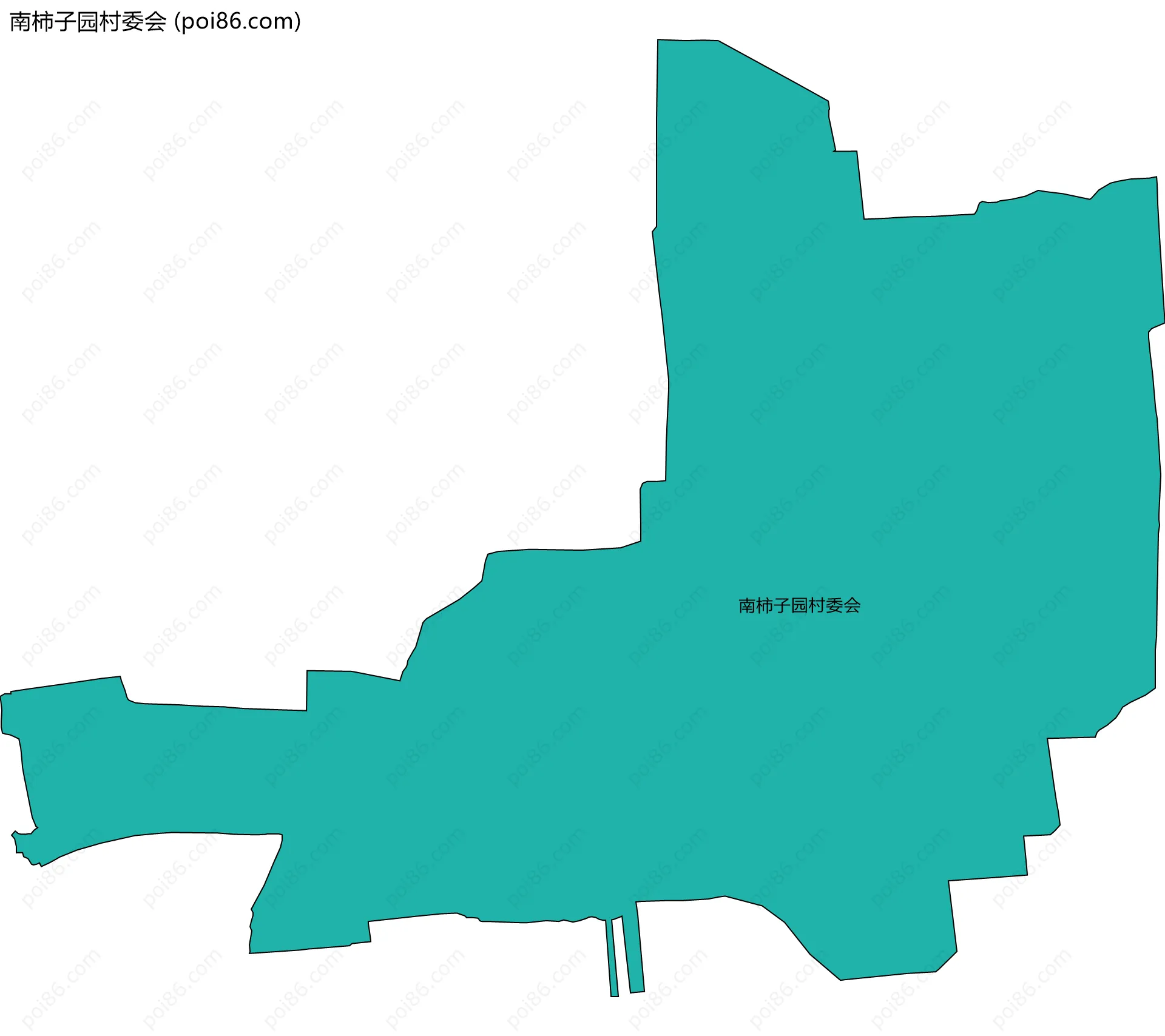 南柿子园村委会边界地图