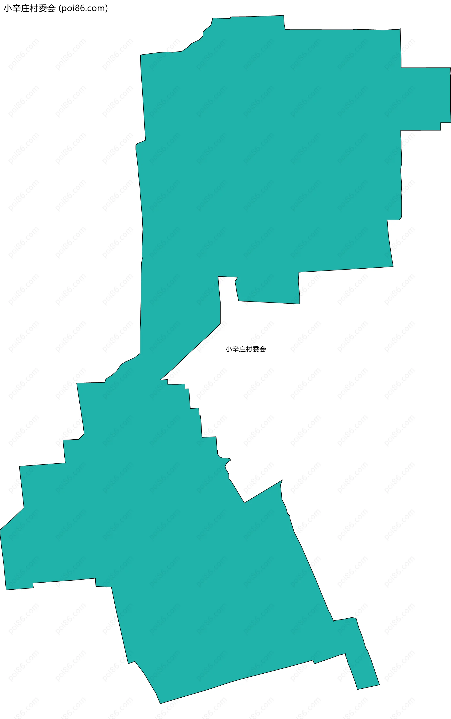 小辛庄村委会边界地图