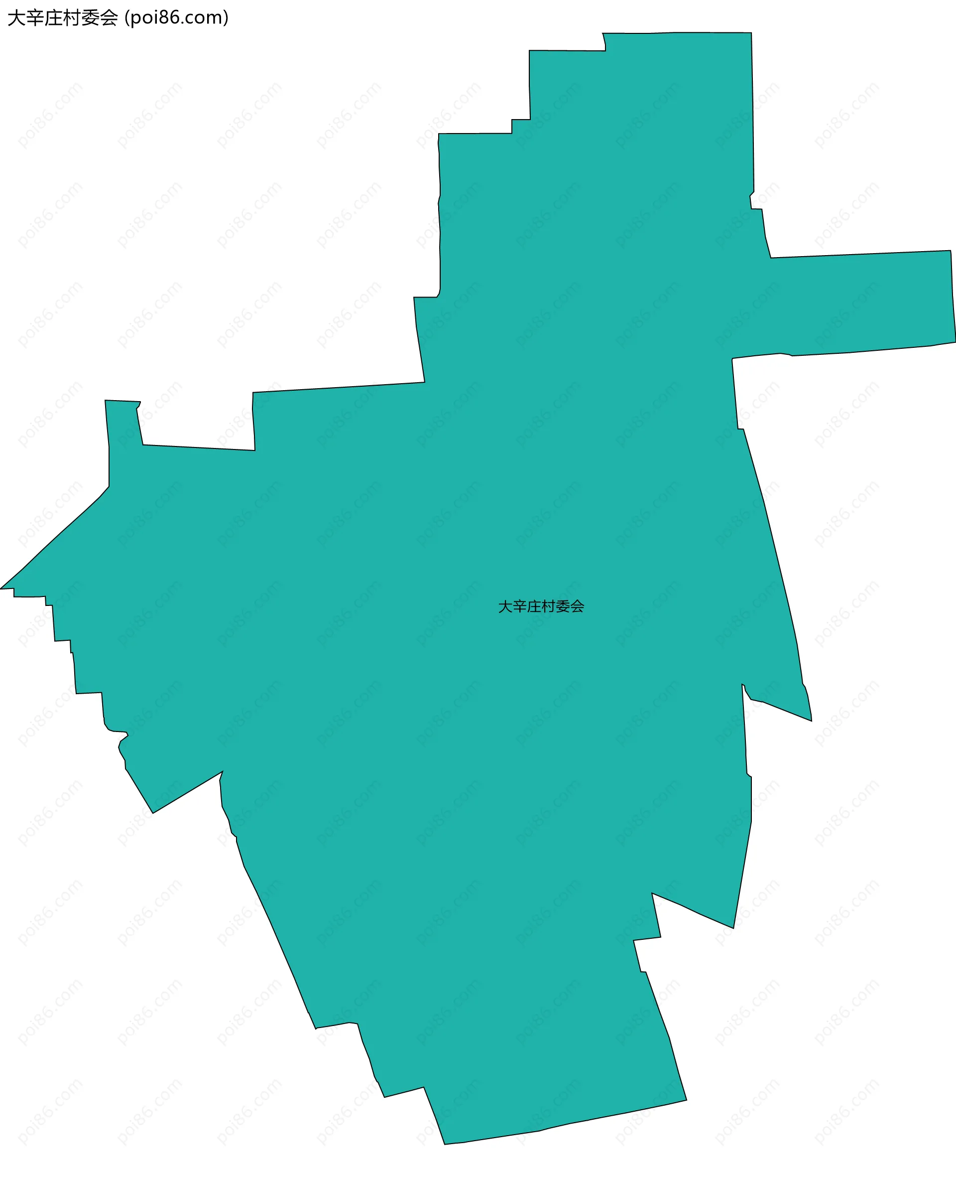 大辛庄村委会边界地图