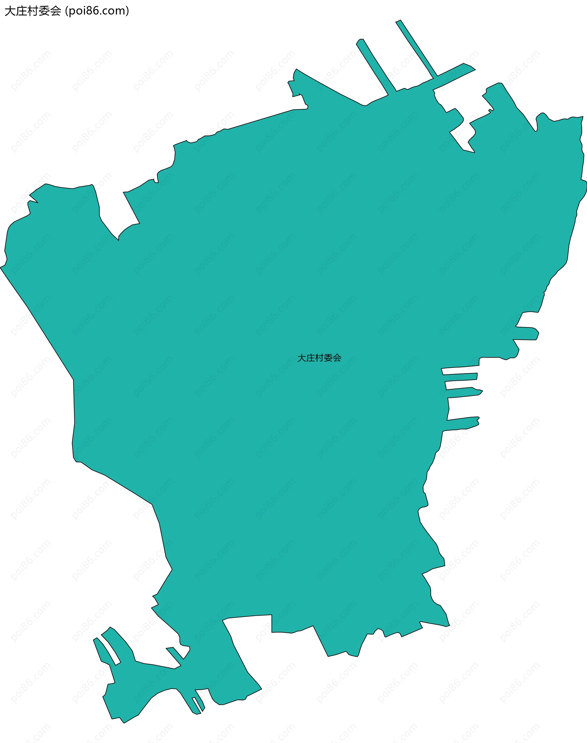 大庄村委会边界地图