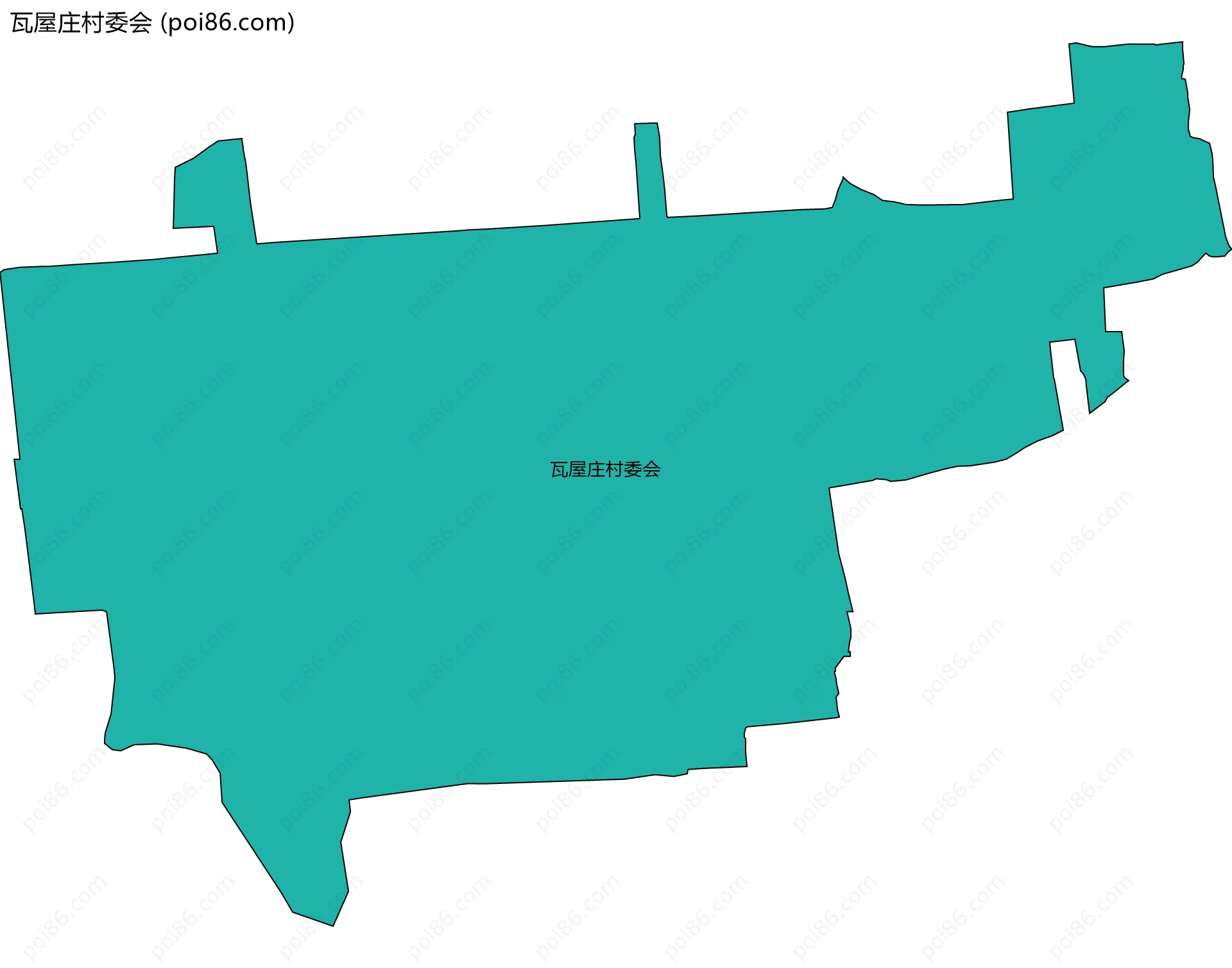 瓦屋庄村委会边界地图