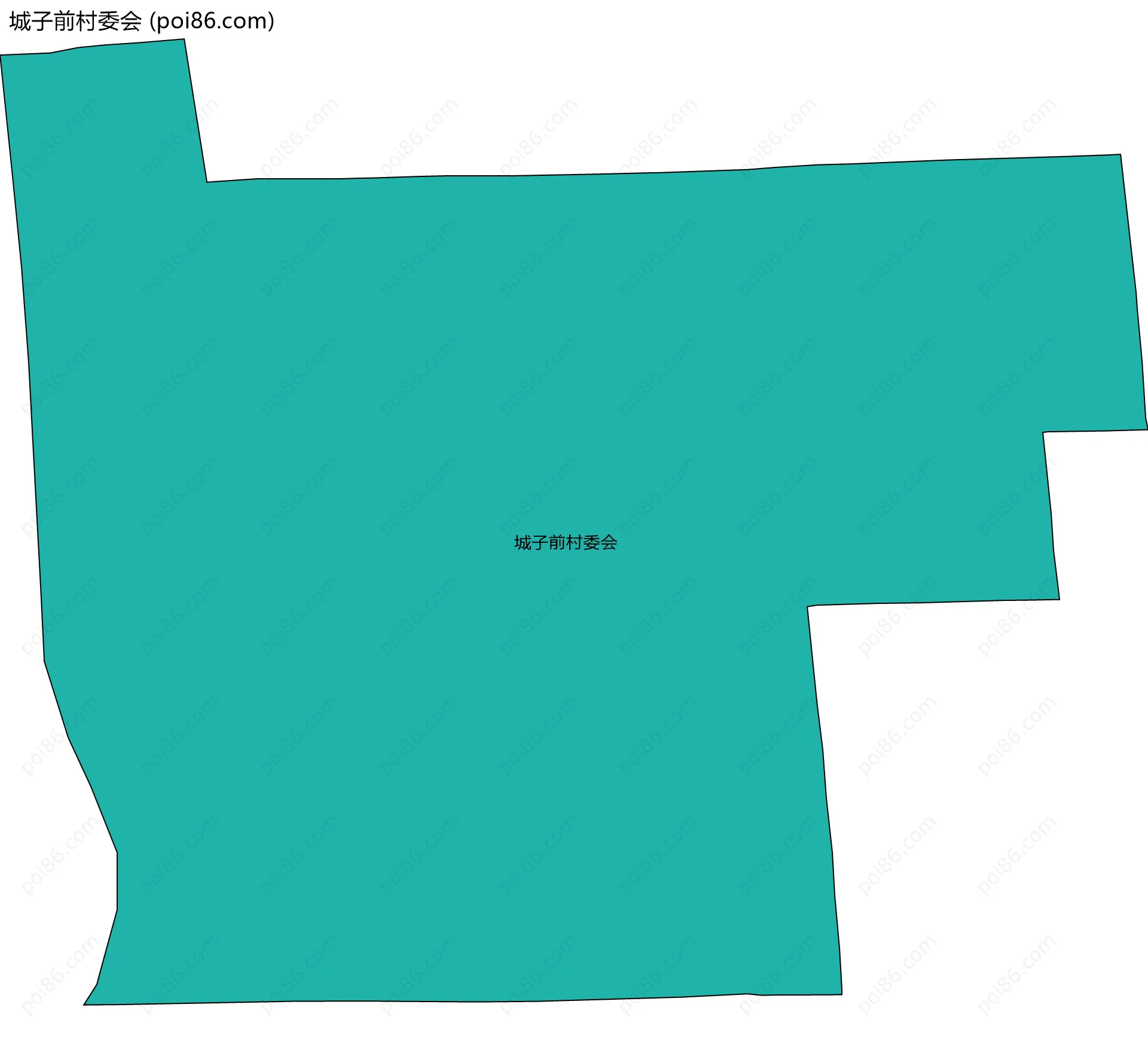 城子前村委会边界地图