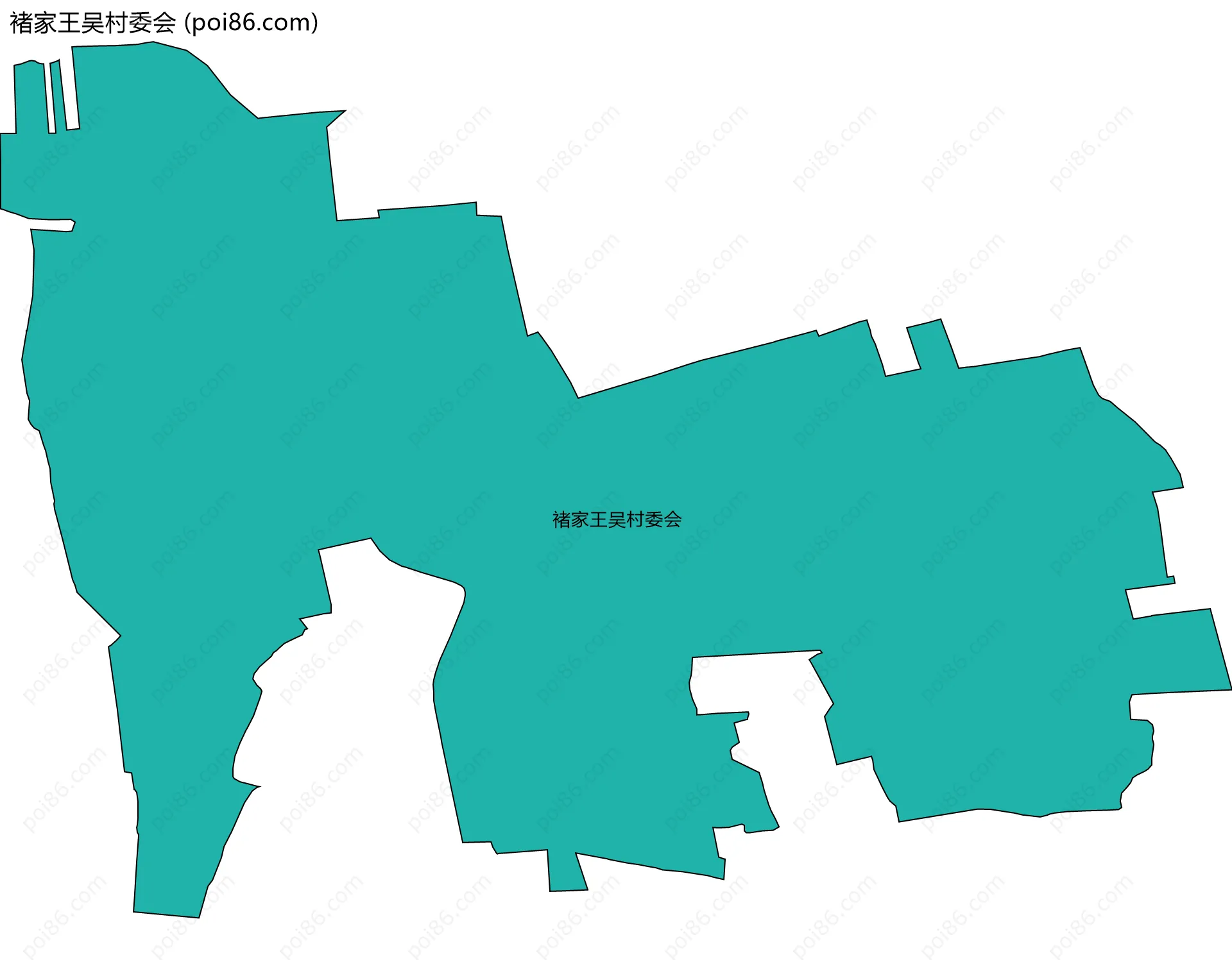 褚家王吴村委会边界地图