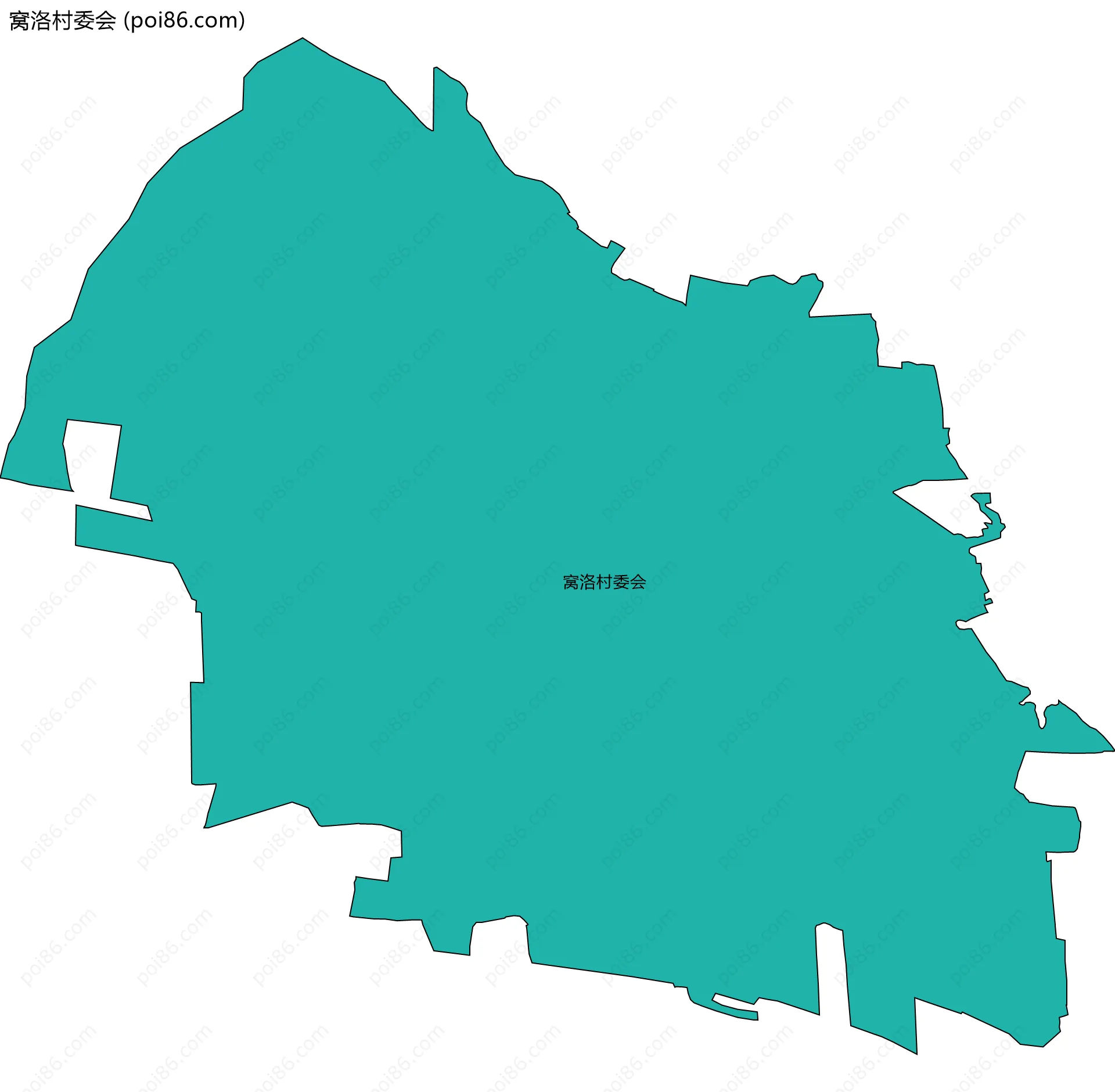 窝洛村委会边界地图