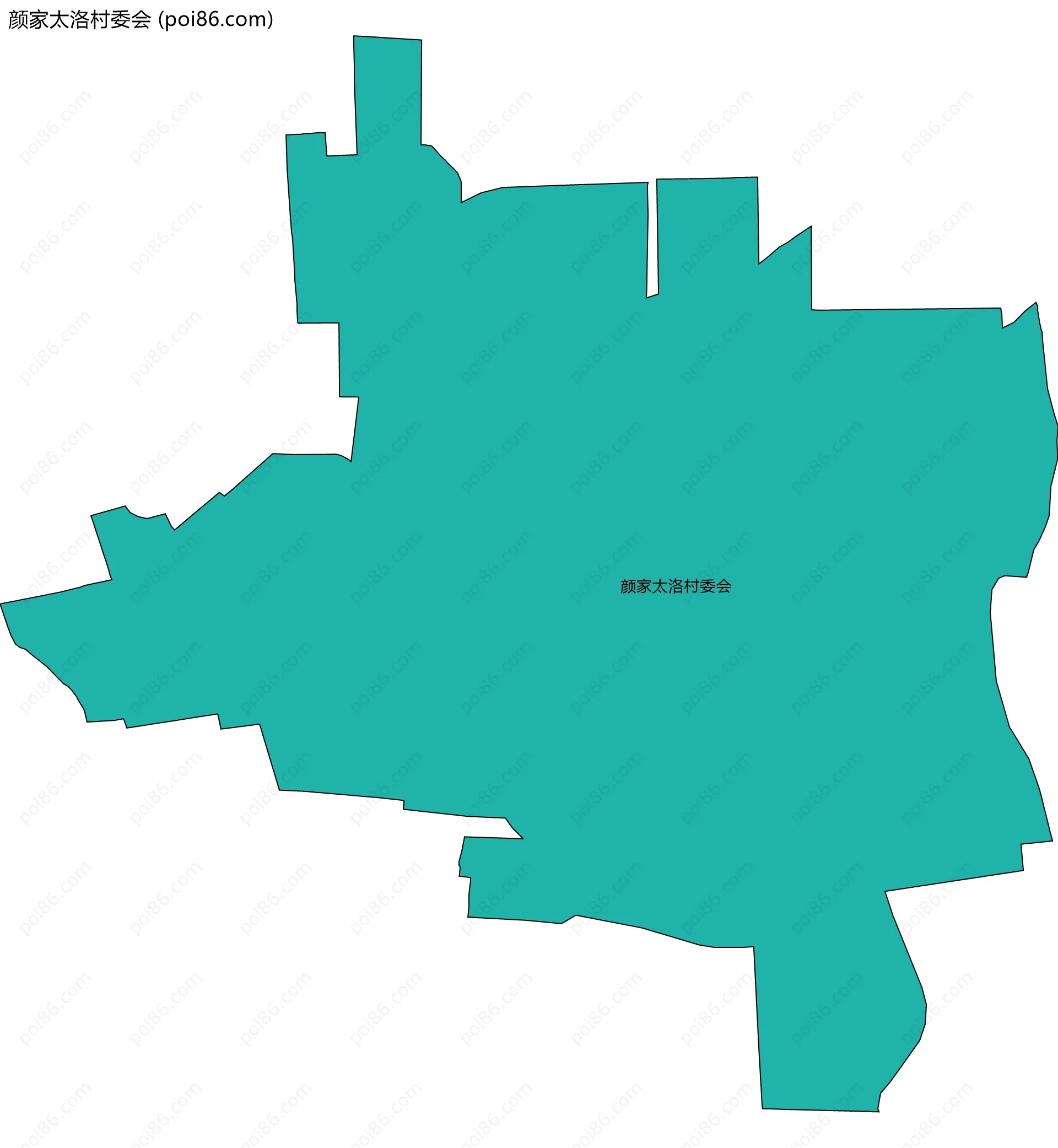 颜家太洛村委会边界地图